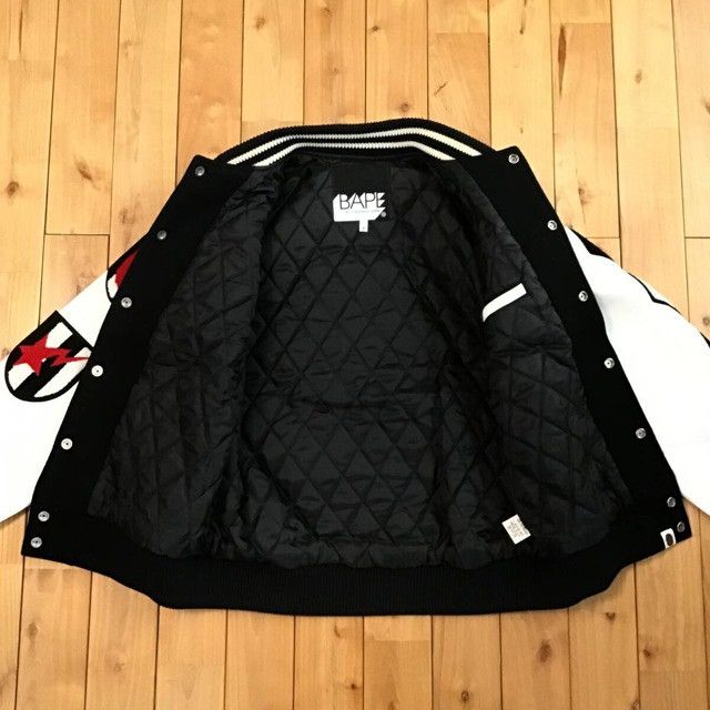 Bape × Nigo BAPE LOGO leather sleeve varsity jacket a bathing ape NIGO Size US S / EU 44-46 / 1 - 6 Thumbnail