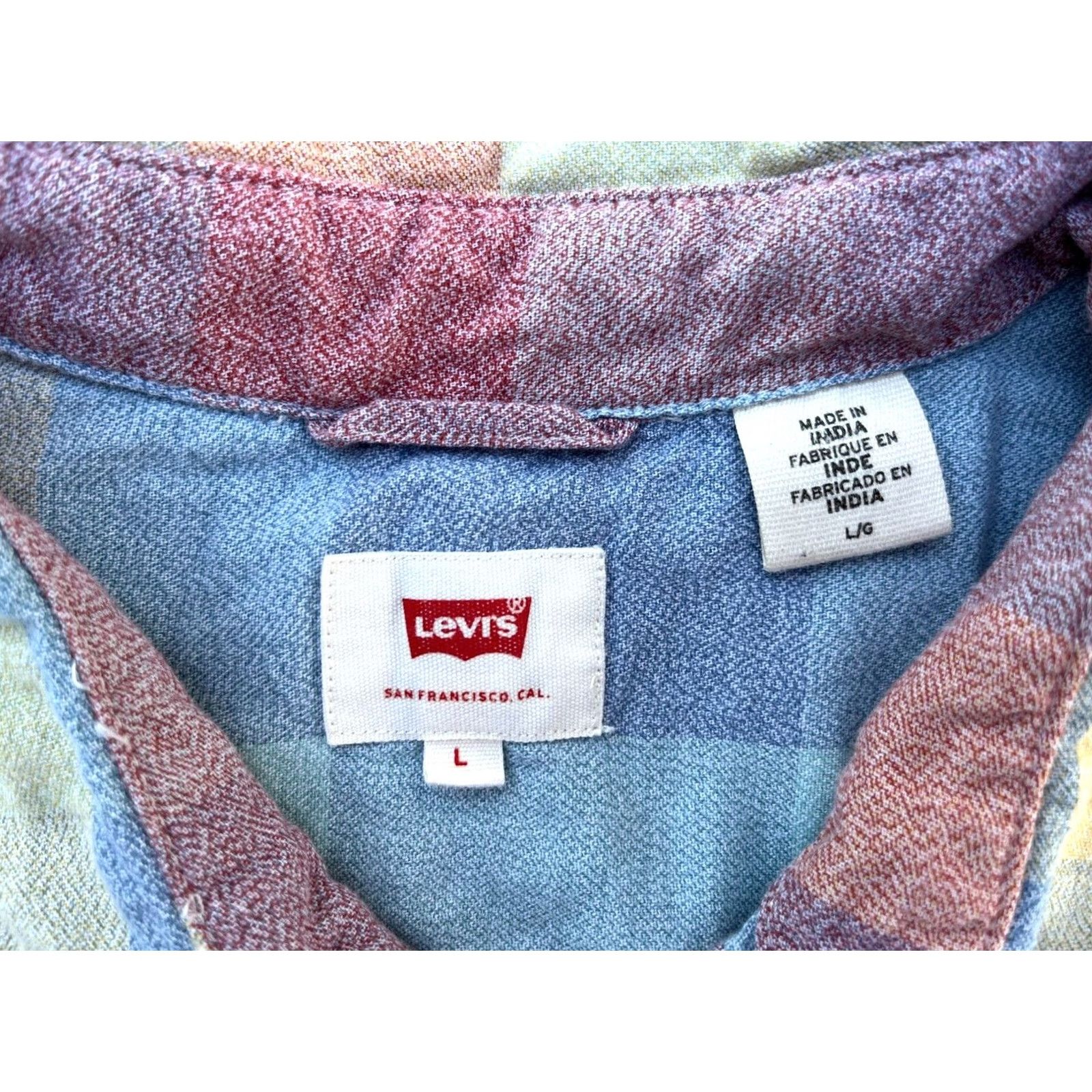 Levi's Levi's Shirt Men’s Short Sleeve Pearl Snap Western Plaid Sz L Multicolor Cotton Button-Up Pocket Western - Mens Size US L / EU 52-54 / 3 - 4 Thumbnail