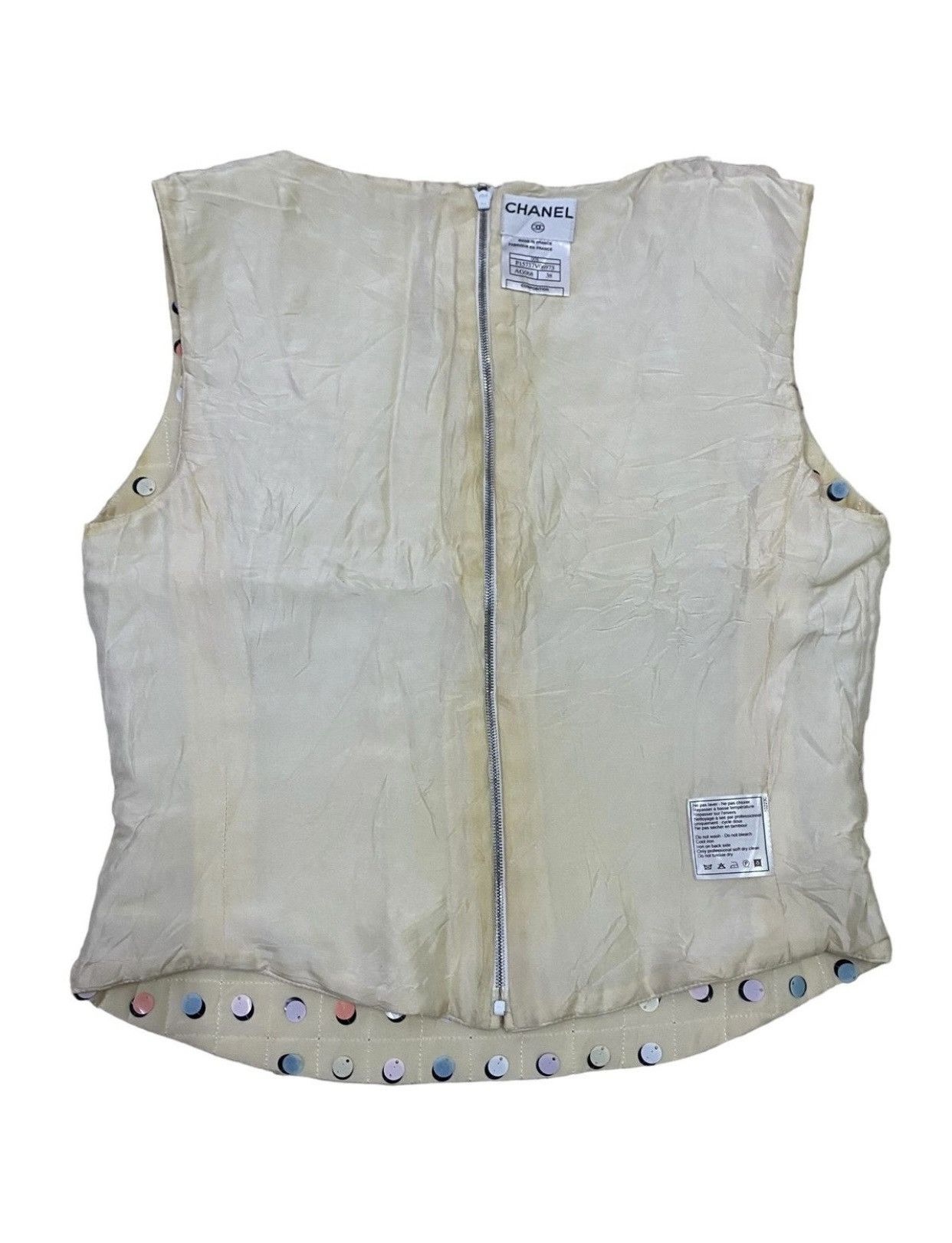 Chanel 💥Chanel Tank Top Zip Shirt Size XS / US 0-2 / IT 36-38 - 11 Thumbnail