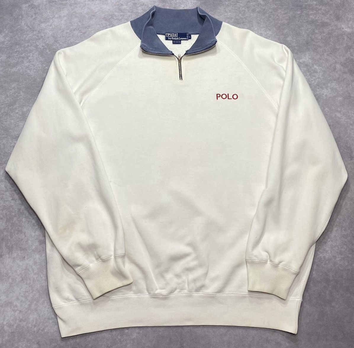 Ralph Lauren 80’s Vintage Polo Ralph Lauren Quarter Zip Sweatshirt Size US L / EU 52-54 / 3 - 1 Thumbnail