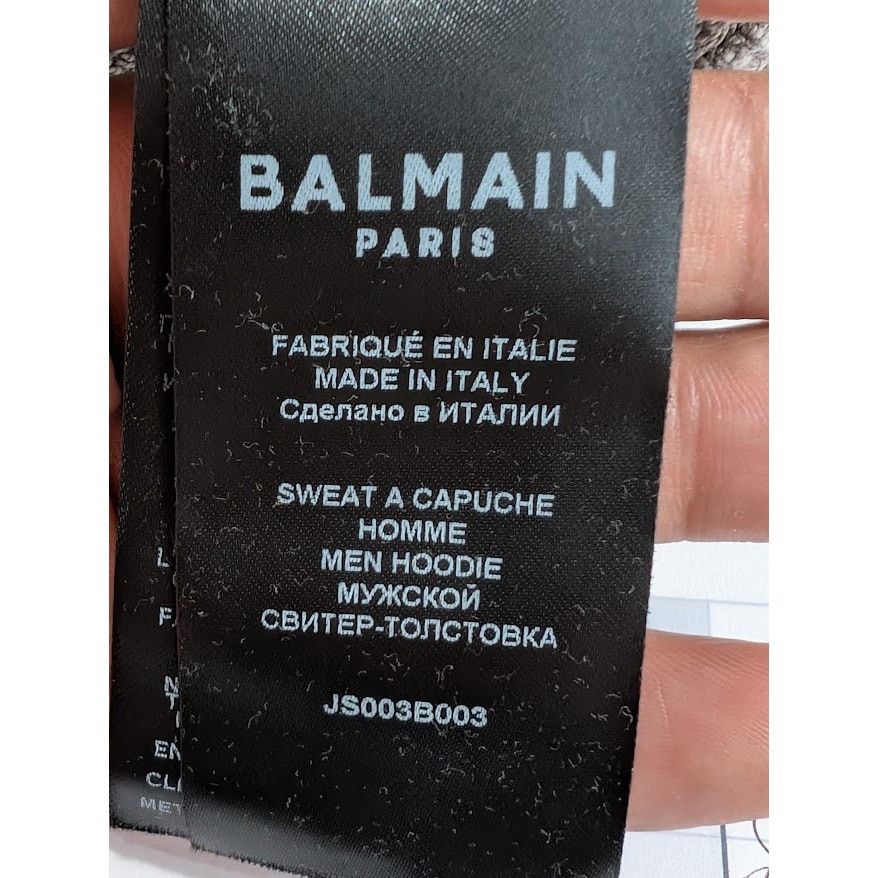Balmain o1rshd1 Washed Hoodie in Grey Size US S / EU 44-46 / 1 - 20 Thumbnail