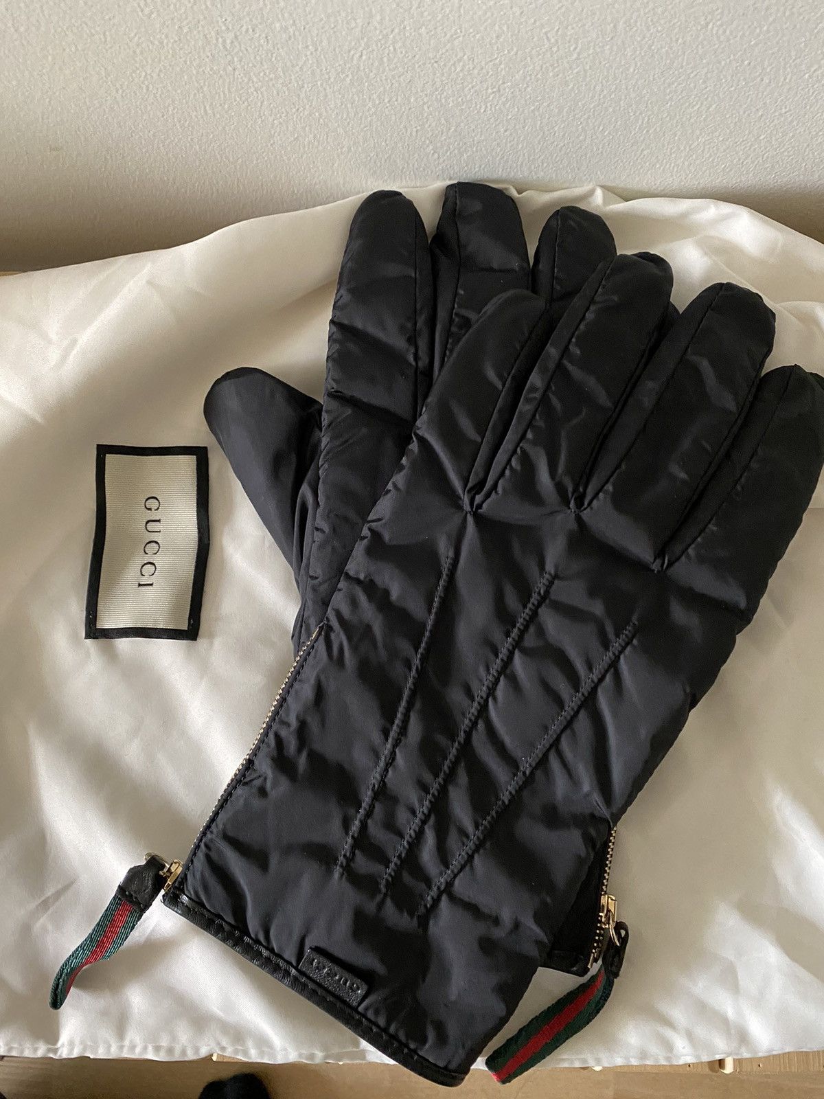 image of Gucci Winter Gloves in Blue, Men's