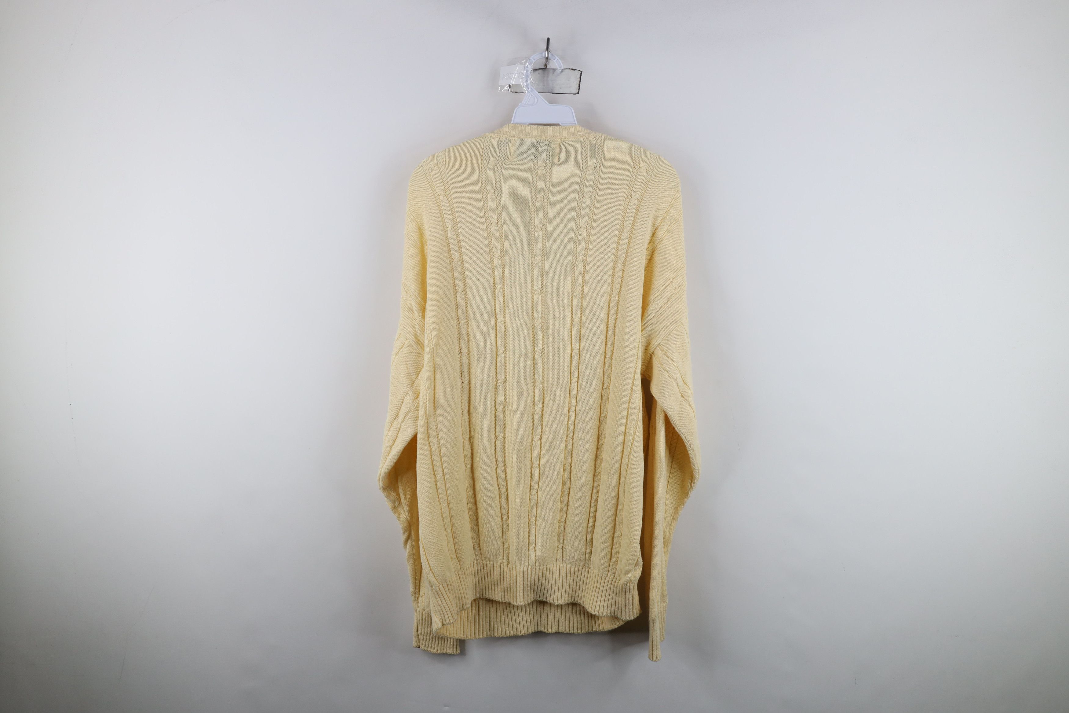 Vintage Vintage 90s Streetwear Cotton Cable Knit Ribbed Sweater USA Size US XL / EU 56 / 4 - 12 Thumbnail