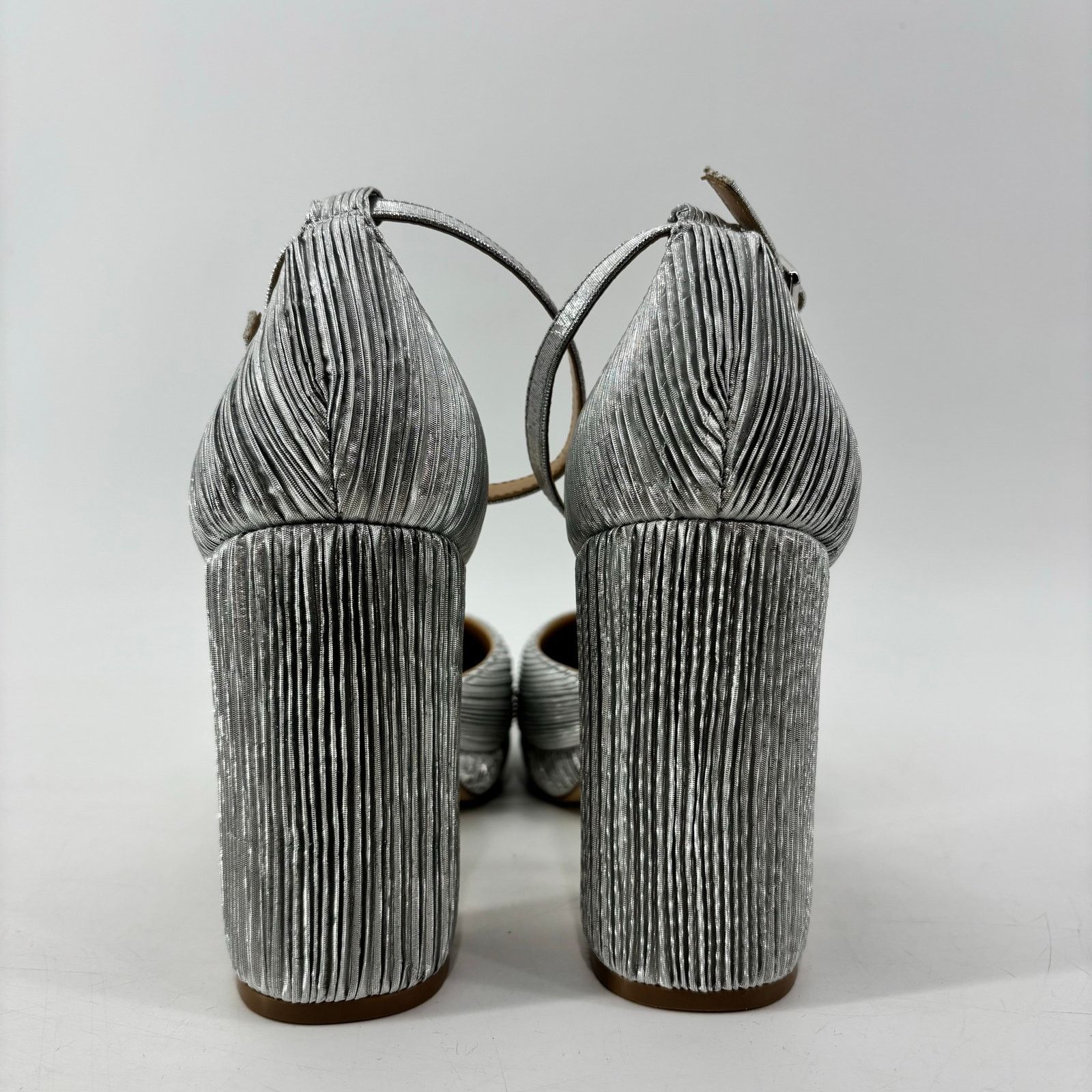 Other Jewel Badgley Mischka Womens 8.5 Silver Stephanie Heel Block Size US 8.5 / IT 38.5 - 10 Thumbnail