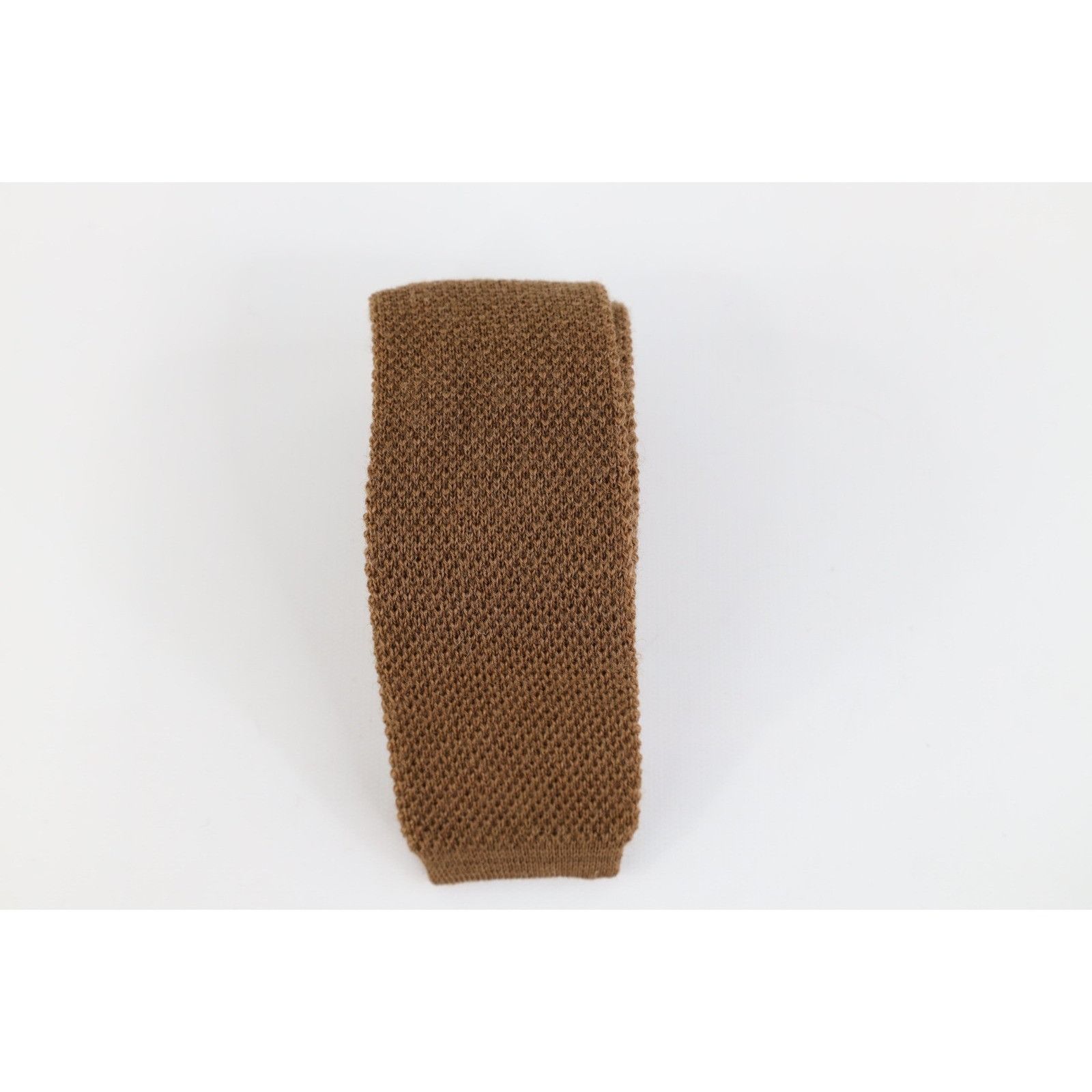 Vintage Vintage 70s Streetwear Wool Knit Square Skinny Neck Tie Size ONE SIZE - 1 Thumbnail