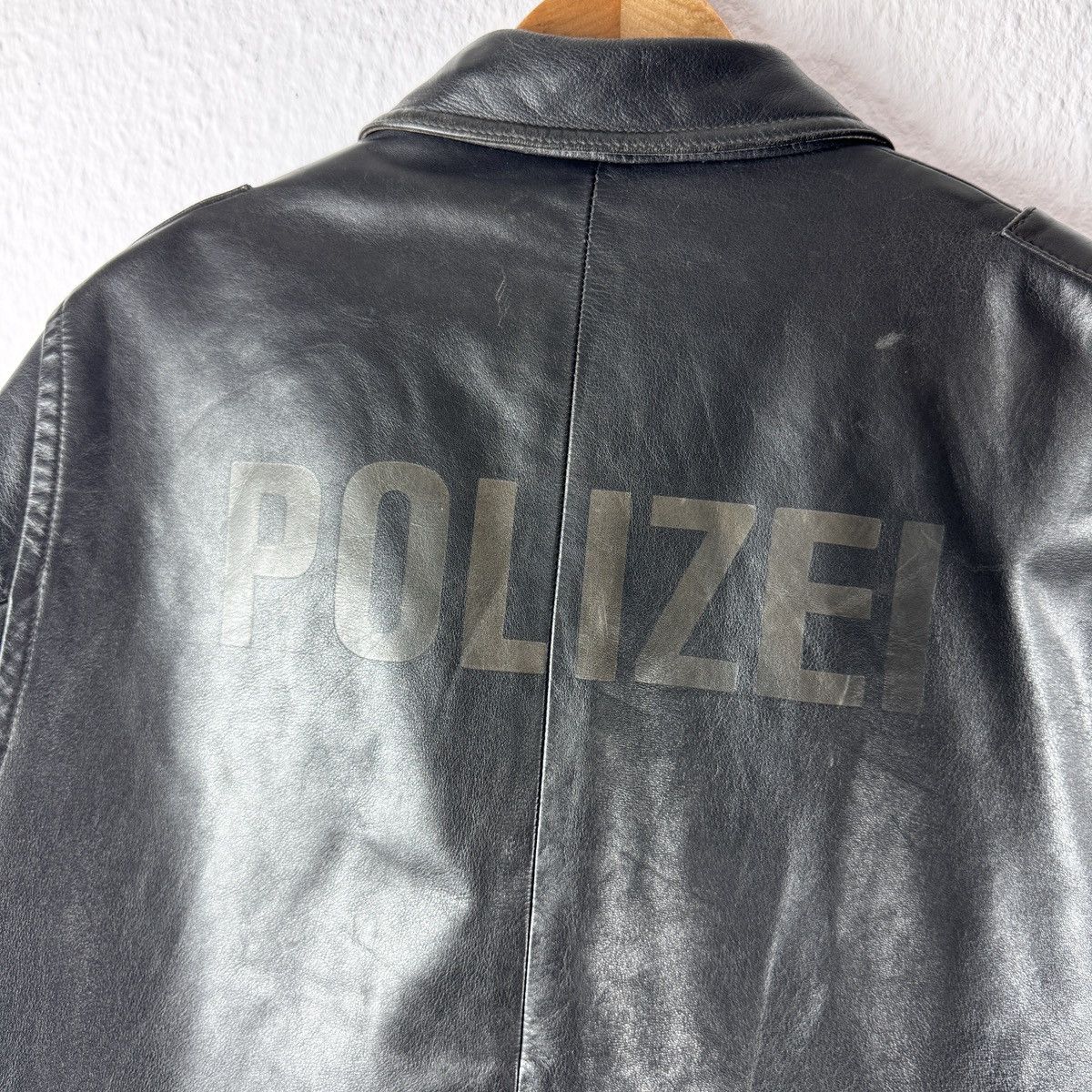 Vintage 1989 Vintage Men's Polizei Leather jacket Size 48 / M-L Size US M / EU 48-50 / 2 - 6 Thumbnail