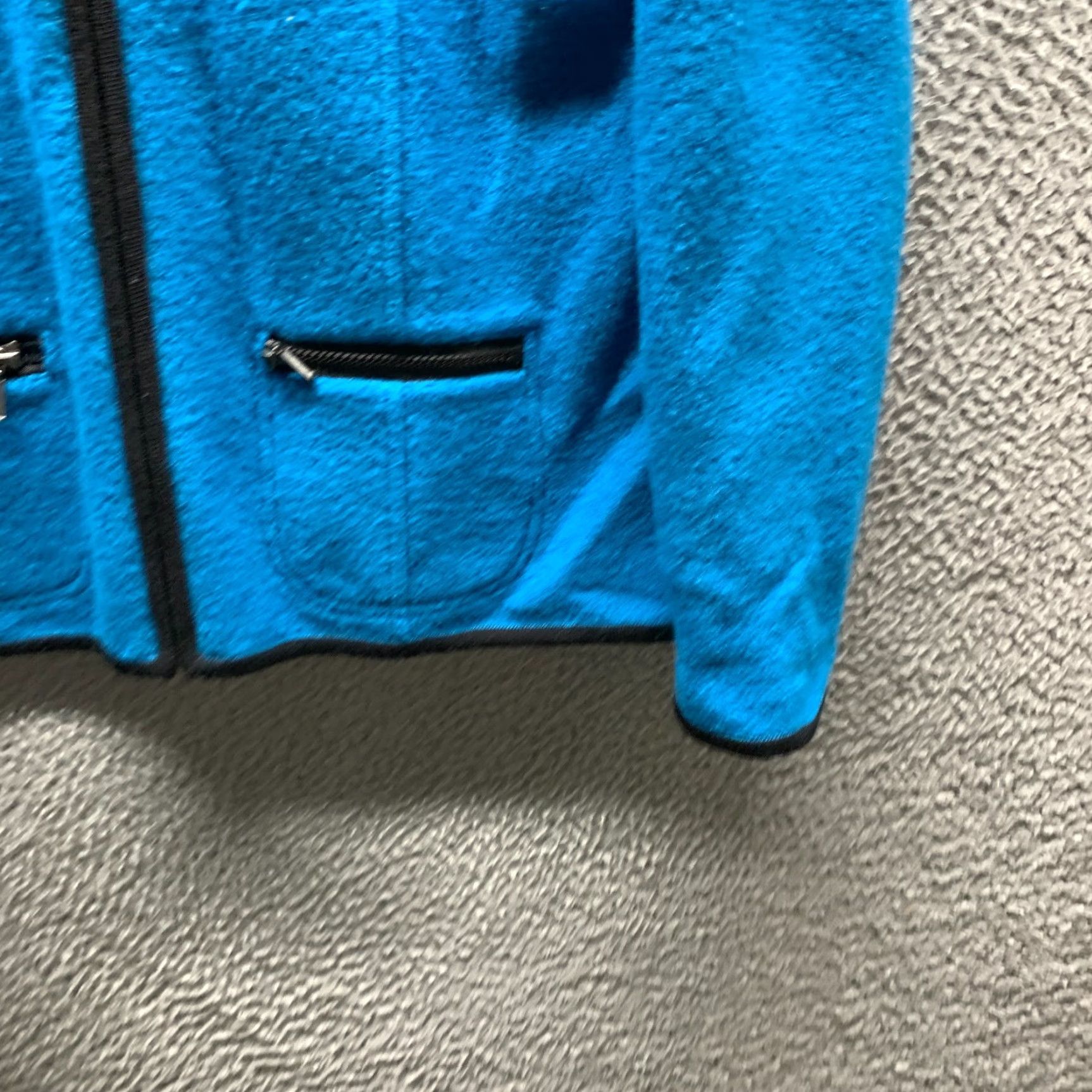 Laura Ashley VINTAGE Laura Ashley Sweater Womens Medium Blue 90s Full Zip Wool Knit Button Collar - Mens? Womens Size M / US 6-8 / IT 42-44 - 4 Thumbnail