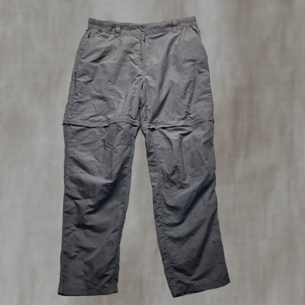 Vintage L.L. Bean Women's Convertible Cargo Pants Zip Off Shorts Gray Adult Large Size 36" / US 14 / IT 50 - 1 Thumbnail