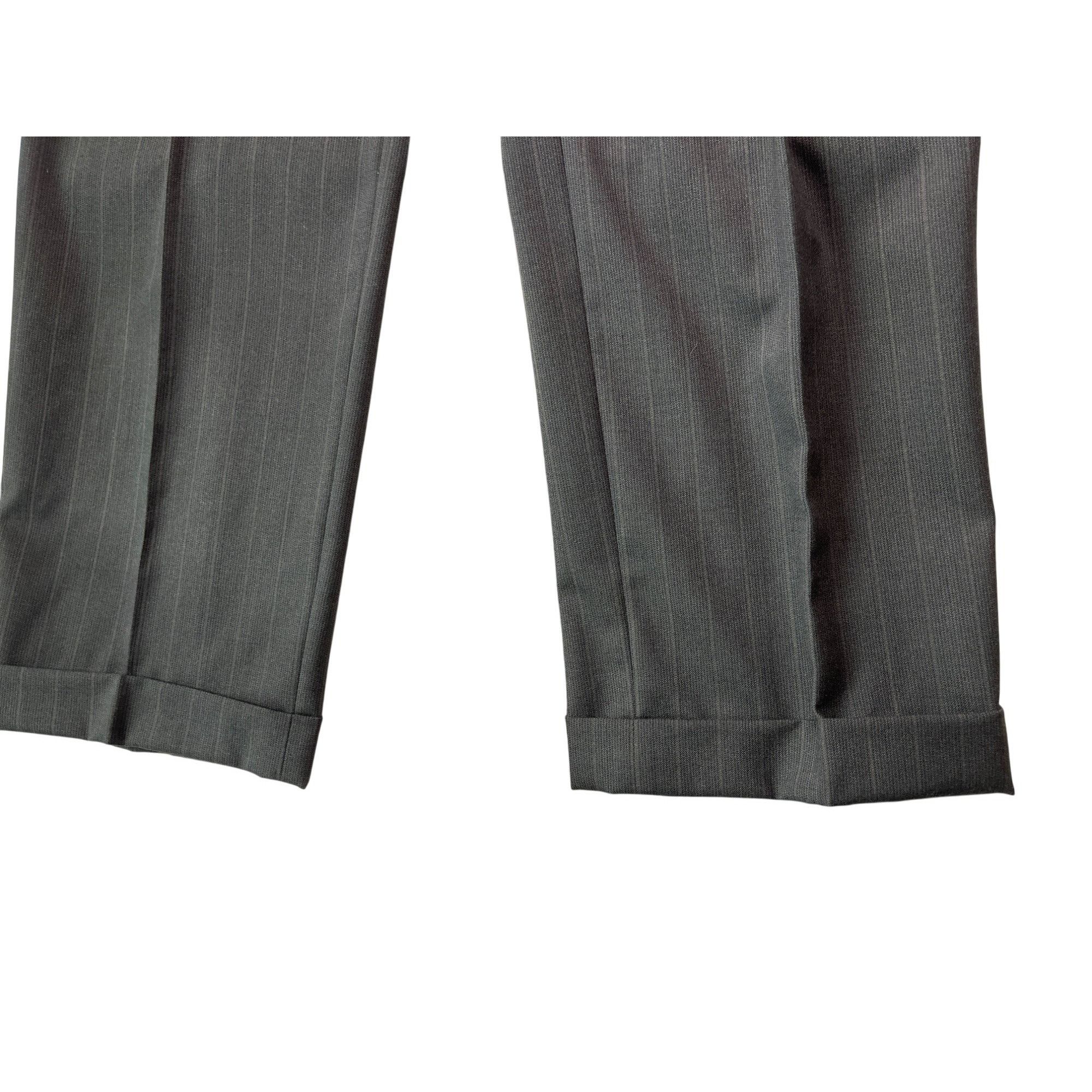 Other Mens Gray Pinstripe Suit 42R 100% Worsted Wool Pants 34/31 B Size 42R - 20 Thumbnail