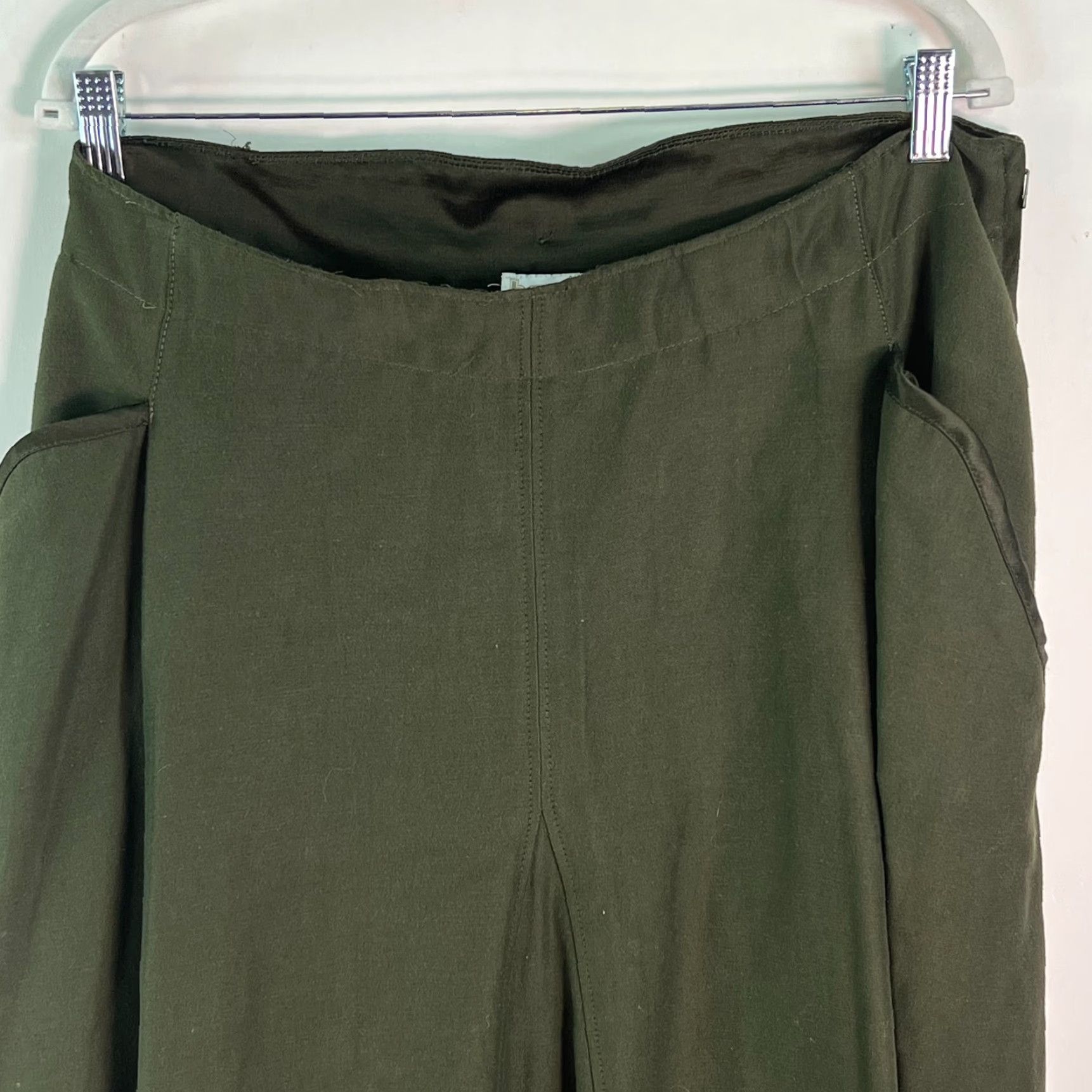 Vintage VINTAGE Bruestle Skirt Womens 42 Green A-Line Knee Length High Rise Pockets Casual Classic 90s? Size 28" / US 6 / IT 42 - 3 Thumbnail