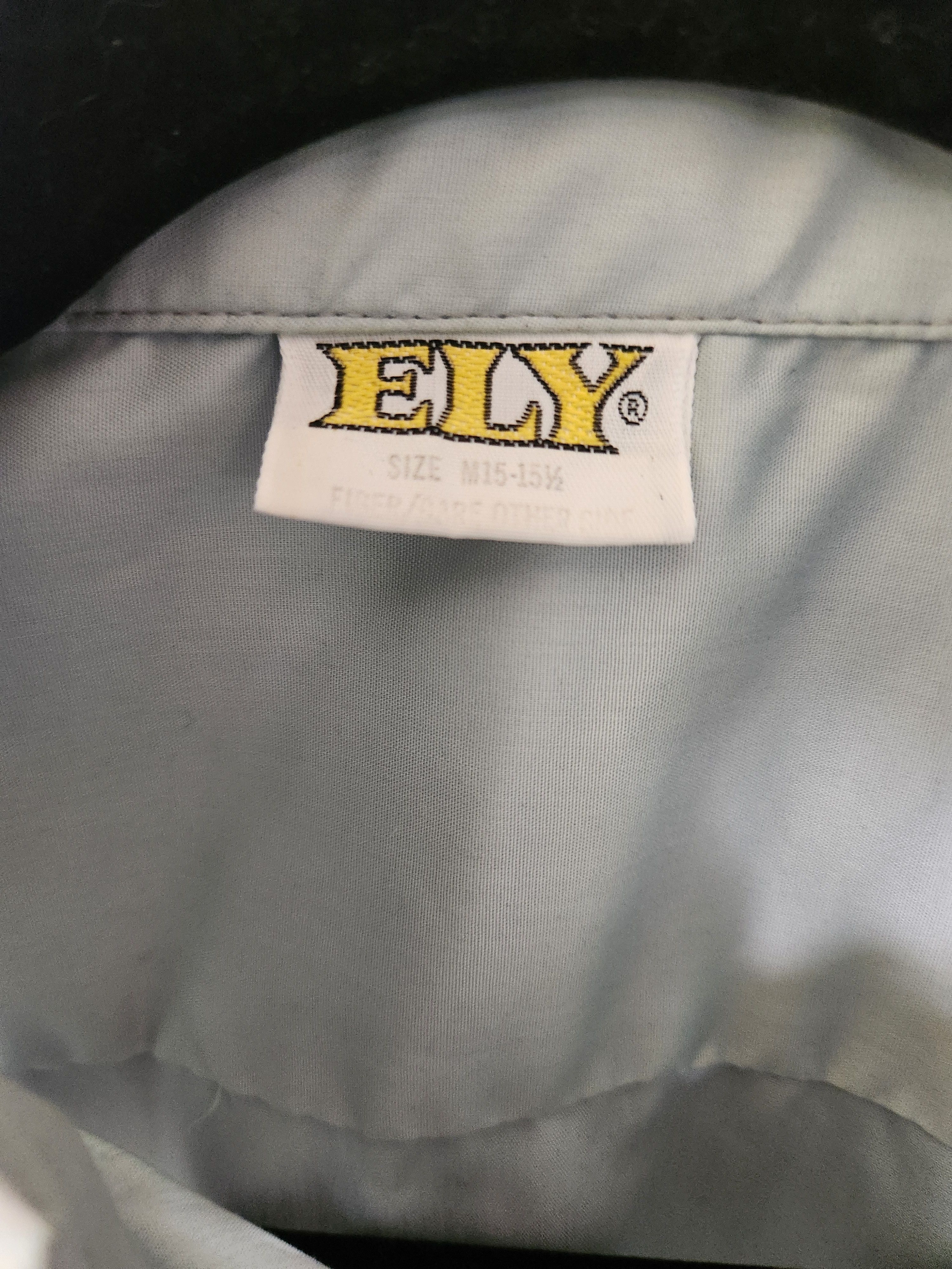 Vintage Vintage 70's ELY Mod Light Blue Short Sleeve Shirt Size US M / EU 48-50 / 2 - 3 Thumbnail