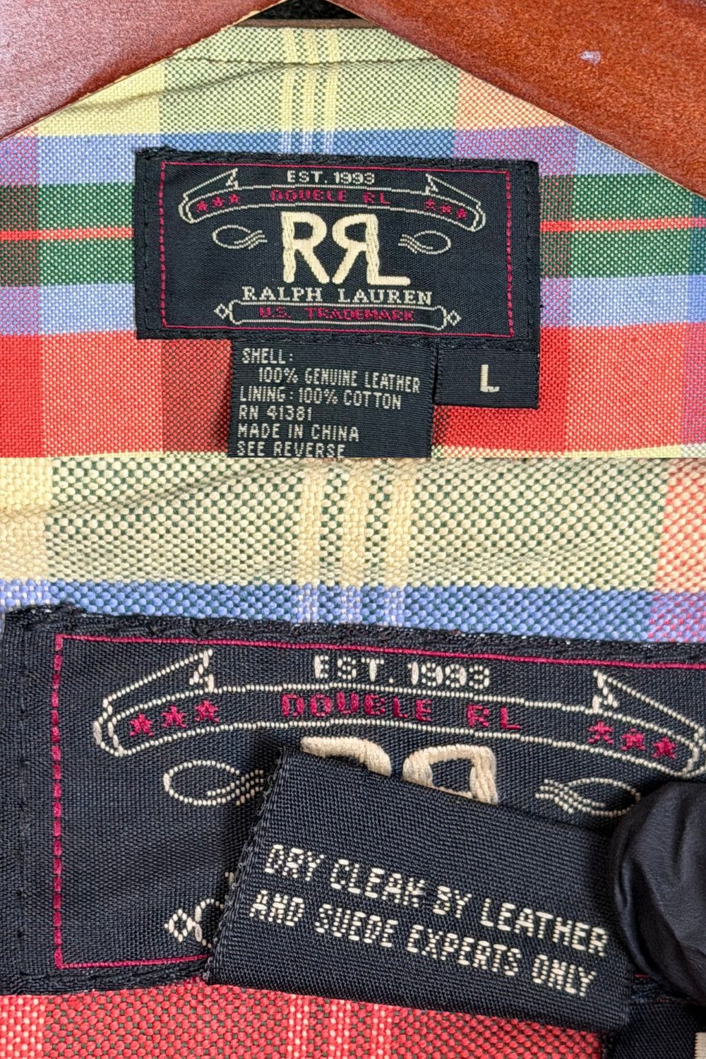 RRL Ralph Lauren Early Double RL Triple Star Madras Lined Western Waistcoat Size US L / EU 52-54 / 3 - 4 Thumbnail