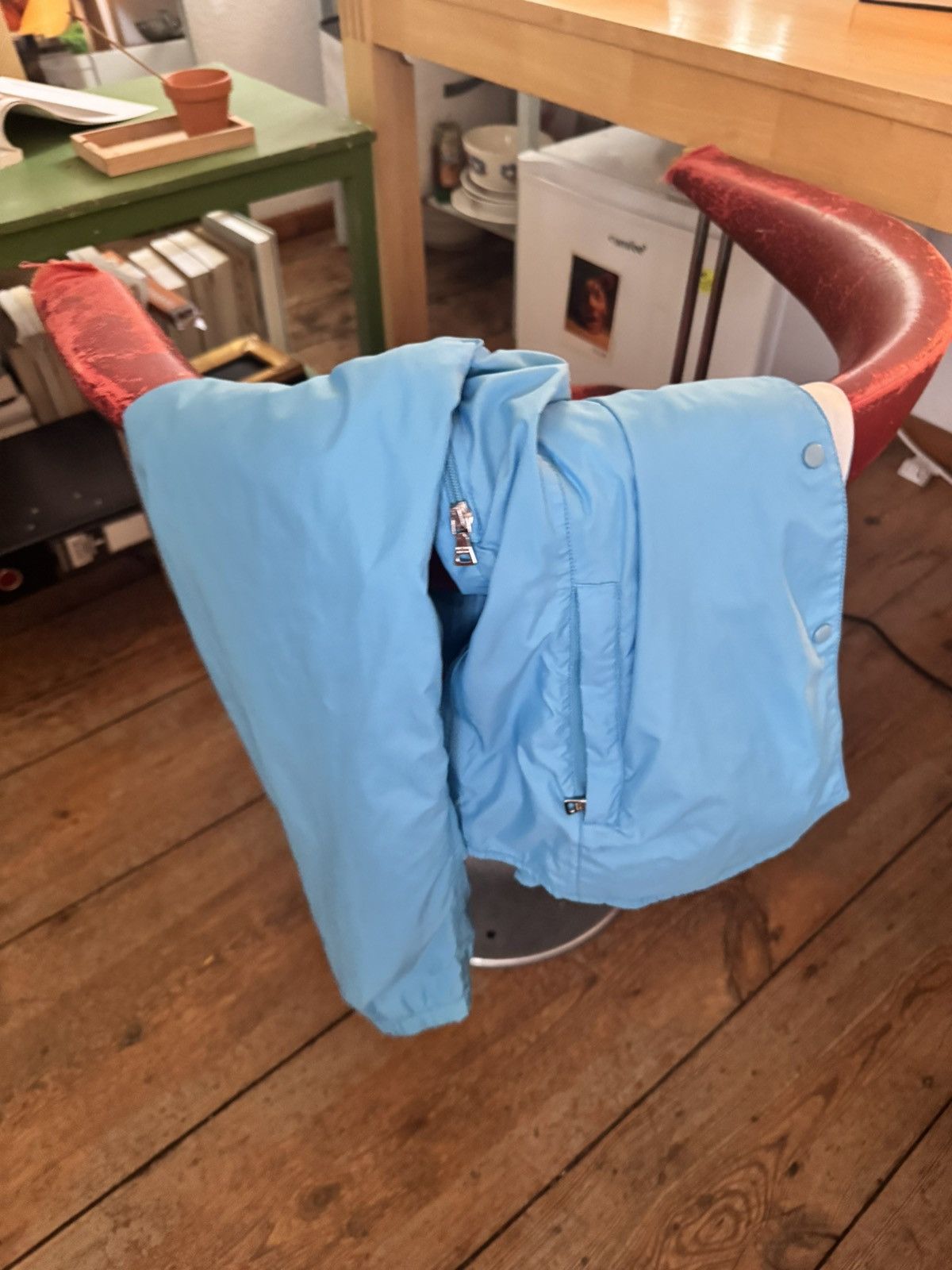 Prada Vintage Prada Linea Rossa Windbreaker – Turquoise – Italy Size M / US 6-8 / IT 42-44 - 13 Thumbnail