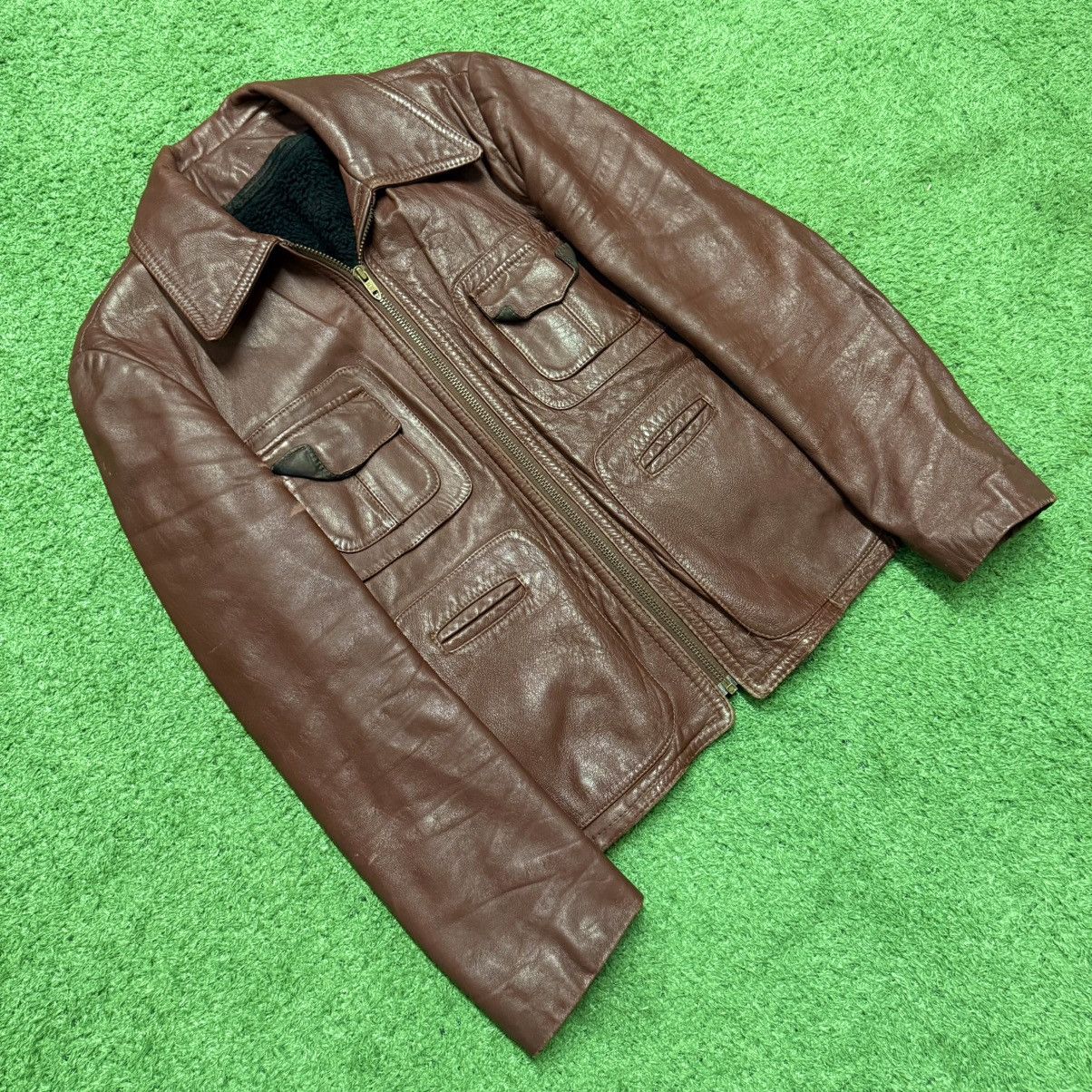 Vintage 80s Made in USA Genuine Leather Jacket Talon 90s