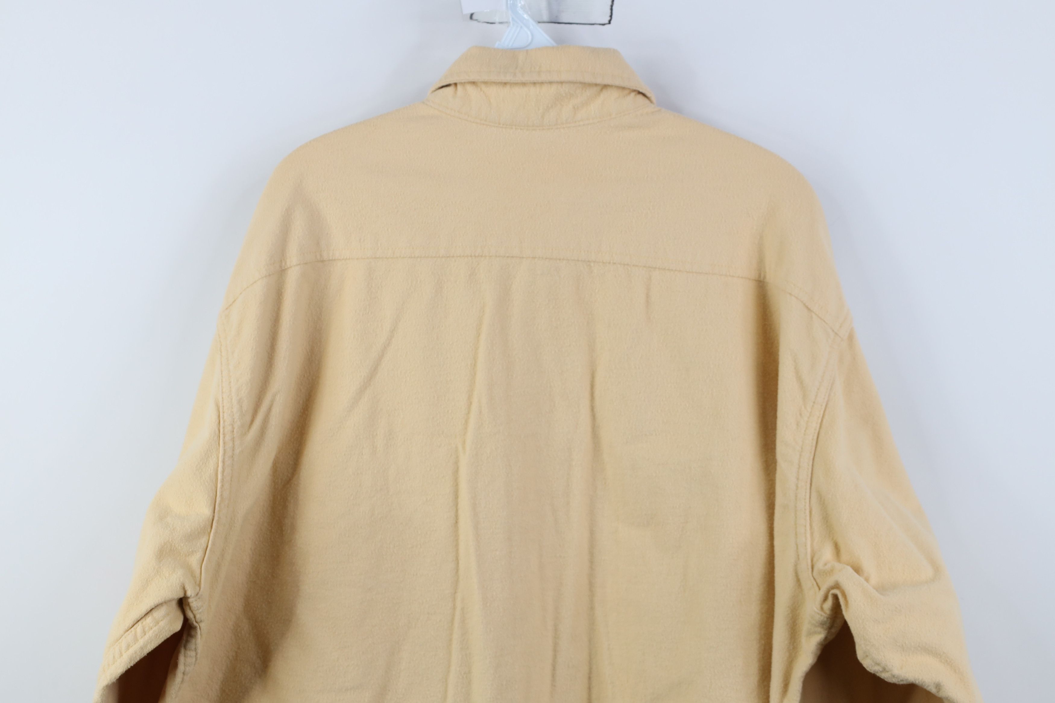 Vintage Vintage 70s Streetwear Chamois Cloth Button Shirt Yellow USA Size US XXL / EU 58 / 5 - 11 Thumbnail
