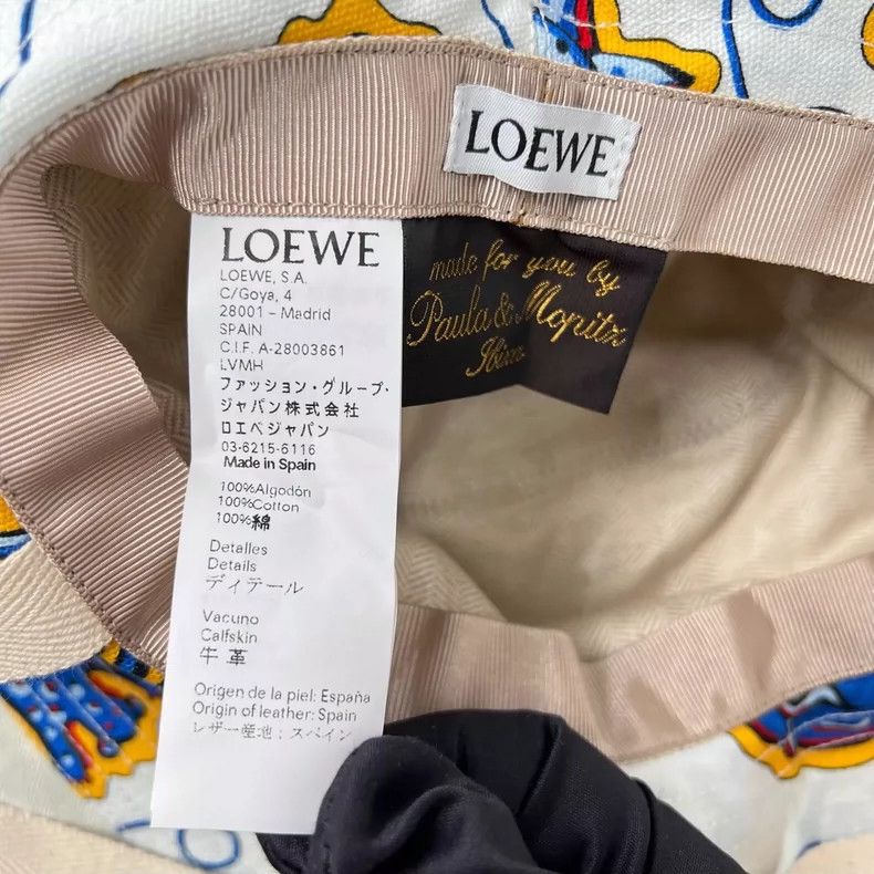 Loewe loewe Leather tag letter graffiti bucket hat 2505-Nextarrow Size ONE SIZE - 4 Thumbnail