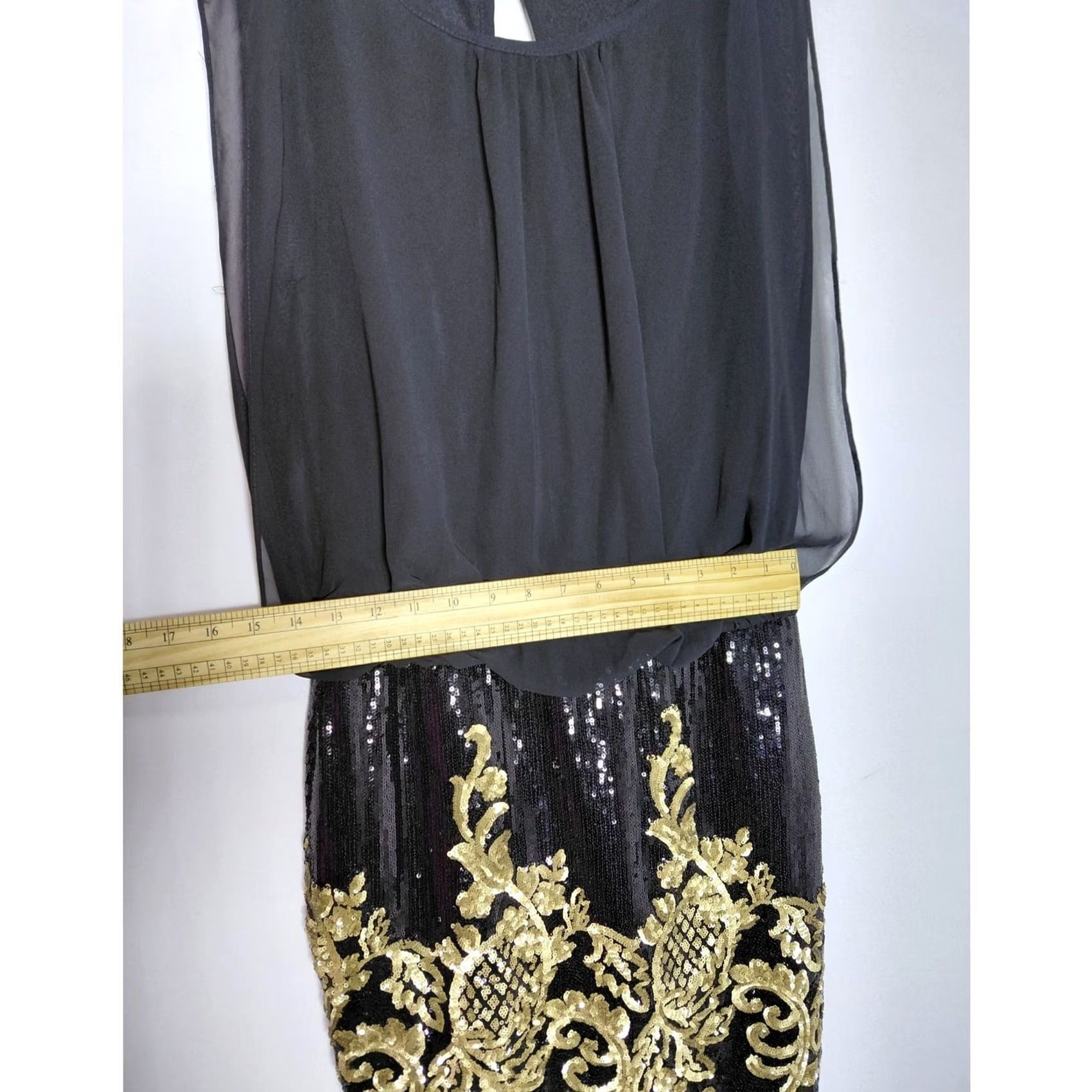 Vintage Rubber Ducky Productions Embroidered Dress Black Knee Length Knit Size S Size S / US 4 / IT 40 - 7 Thumbnail