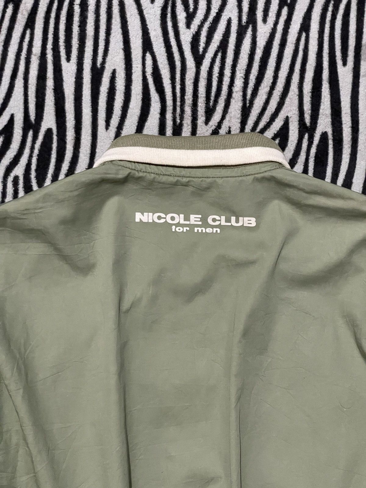 Nicole Club × Vintage Vintage Nicole Club For Men Light Green Bomber Jacket Size US XL / EU 56 / 4 - 9 Thumbnail