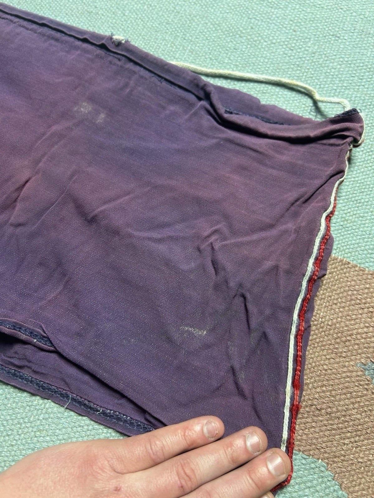 Vintage Vtg 40s 50s swim shorts trunks rayon beach faded purple 35 Size US 34 / EU 50 - 2 Thumbnail