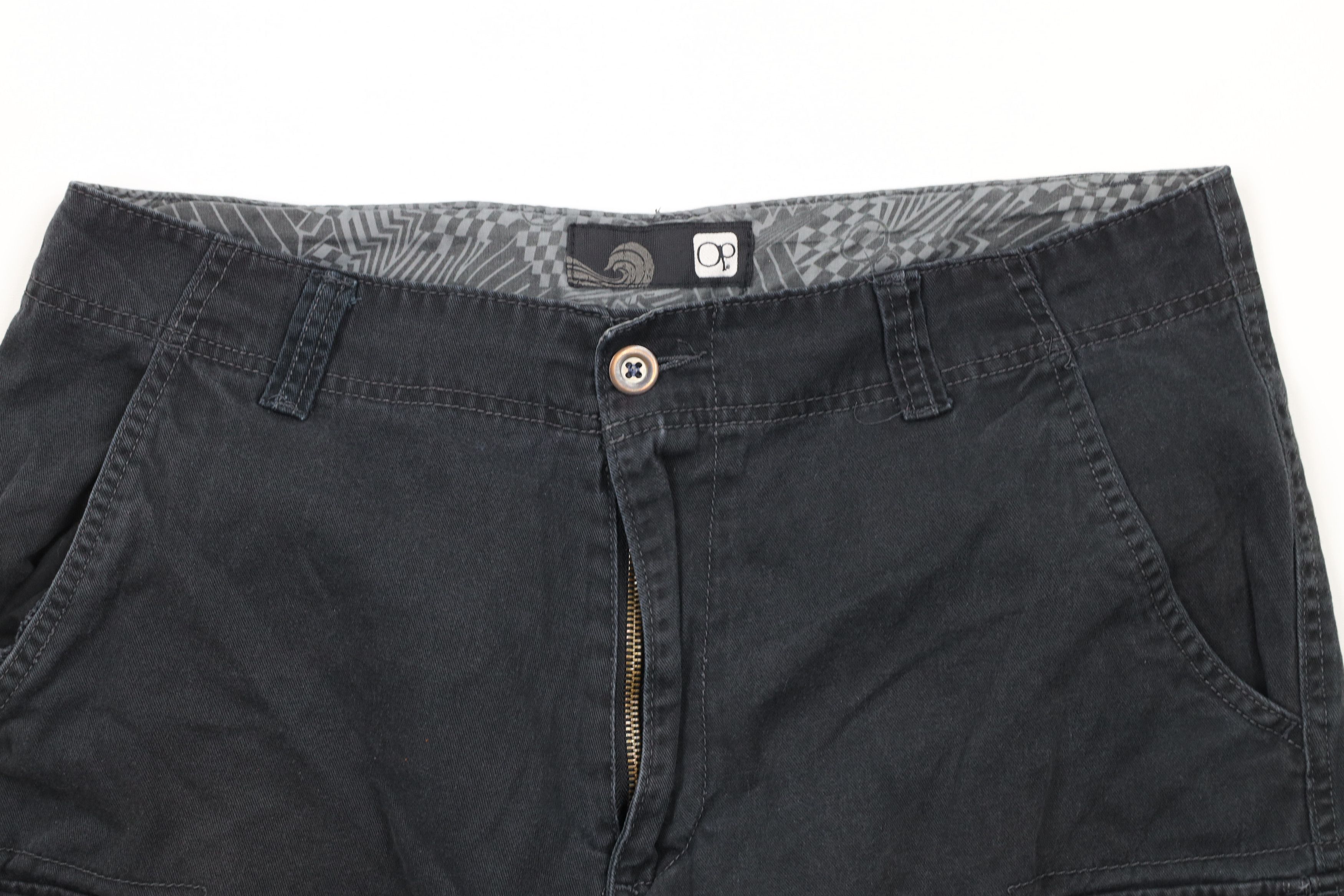 Ocean Pacific × Vintage Vintage Ocean Pacific Baggy Fit Cargo Shorts Black Cotton Size US 34 / EU 50 - 2 Thumbnail