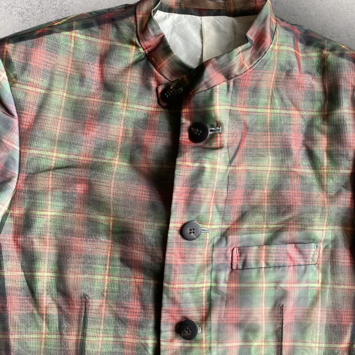 Issey Miyake Vintage SS96 Runway Translucent Tartan Plaid Jacket Size US M / EU 48-50 / 2 - 4 Thumbnail