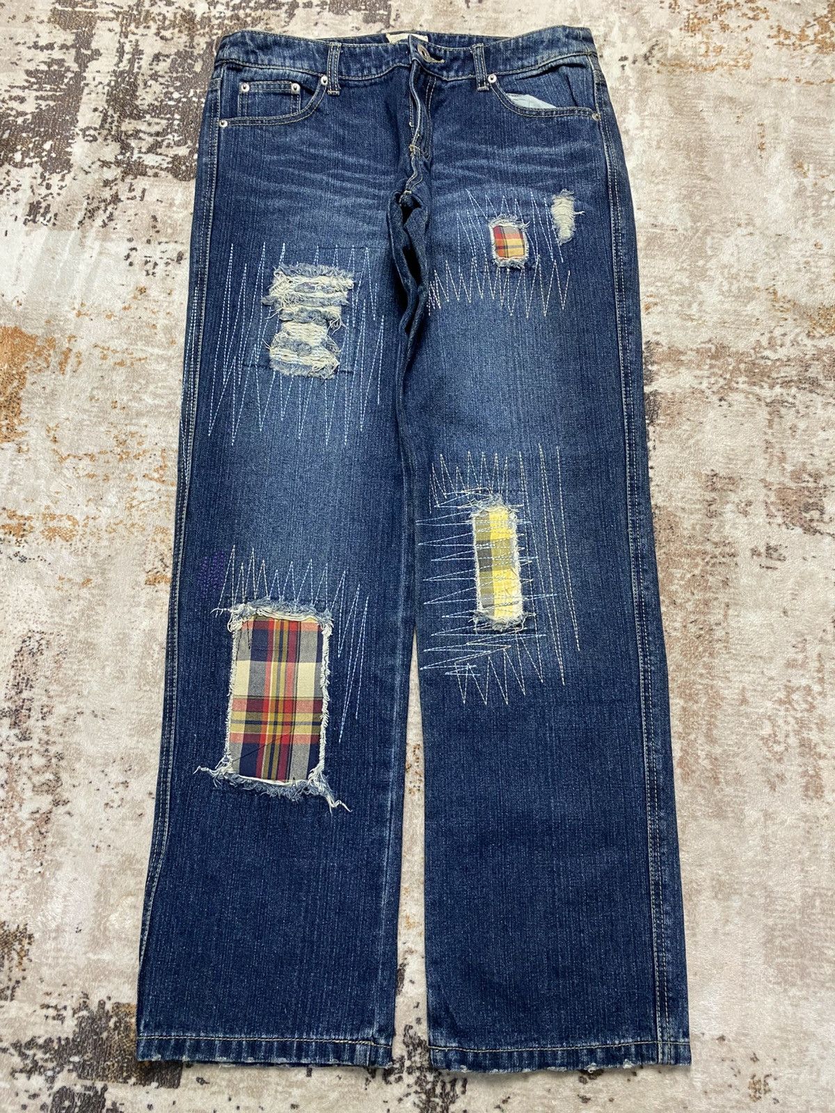 Kapital Reworked Baggy Kapital Style Patchwork Denim Size US 32 / EU 48 - 1 Thumbnail