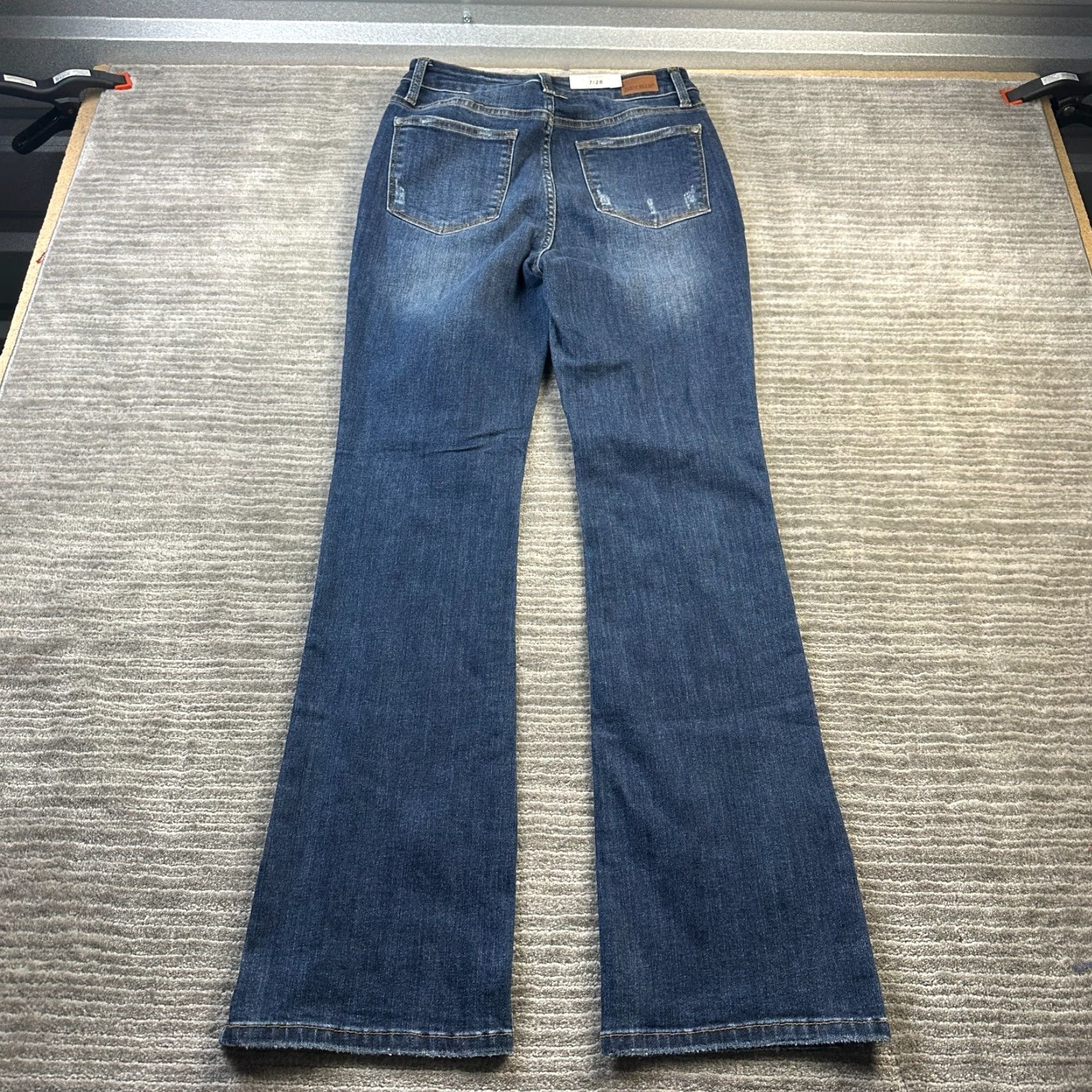 Denime Judy Blue Jeans Womens 7 28x32 Blue Denim Slim Bootcut Size 28" / US 6 / IT 42 - 2 Thumbnail