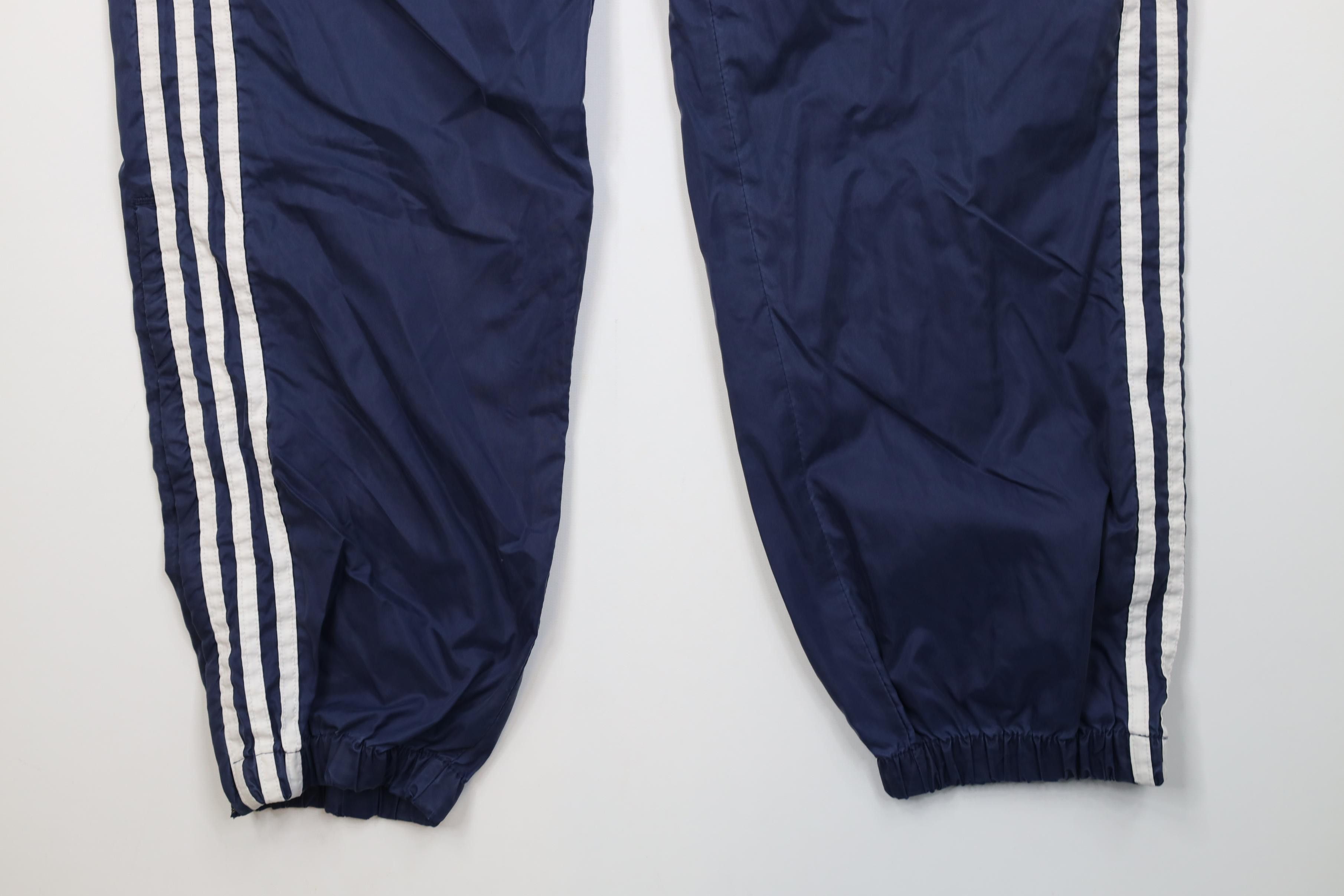 Adidas Vintage 90s Adidas Windbreaker Joggers Pants Navy Blue Size US 36 / EU 52 - 4 Thumbnail