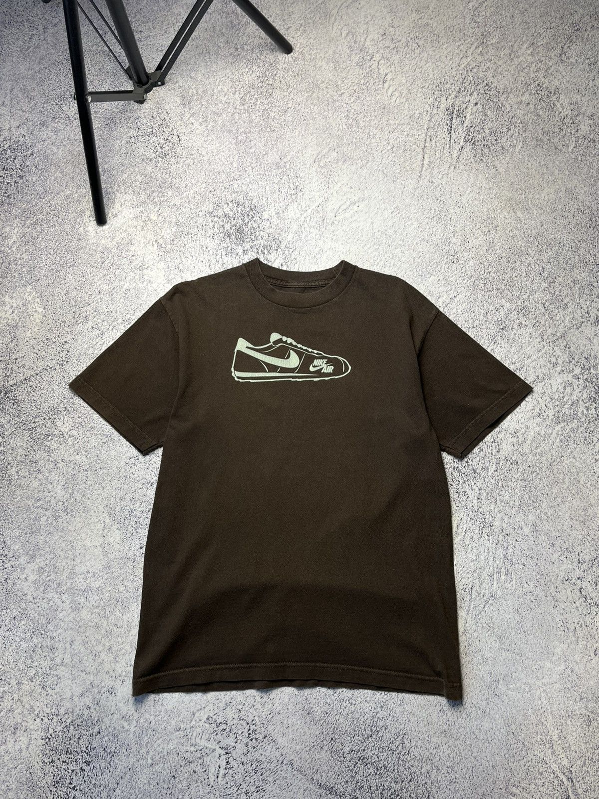 Nike Vintage Nike Brown T Shirt Cortez Big Logo Y2K Streetwear Size US M / EU 48-50 / 2 - 1 Thumbnail