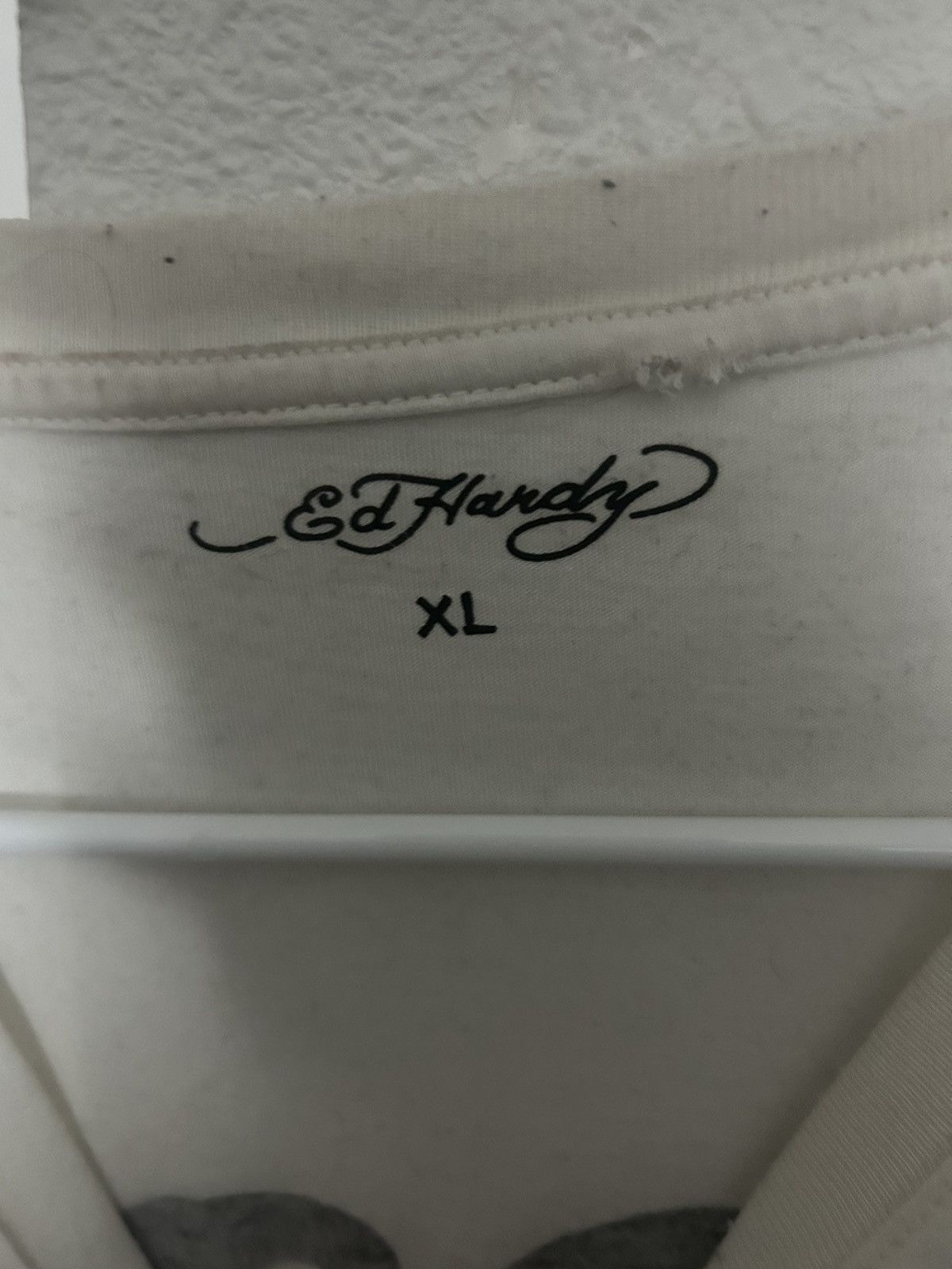 Ed Hardy × Vintage white ed hardy joker card shirt Size US XL / EU 56 / 4 - 4 Thumbnail