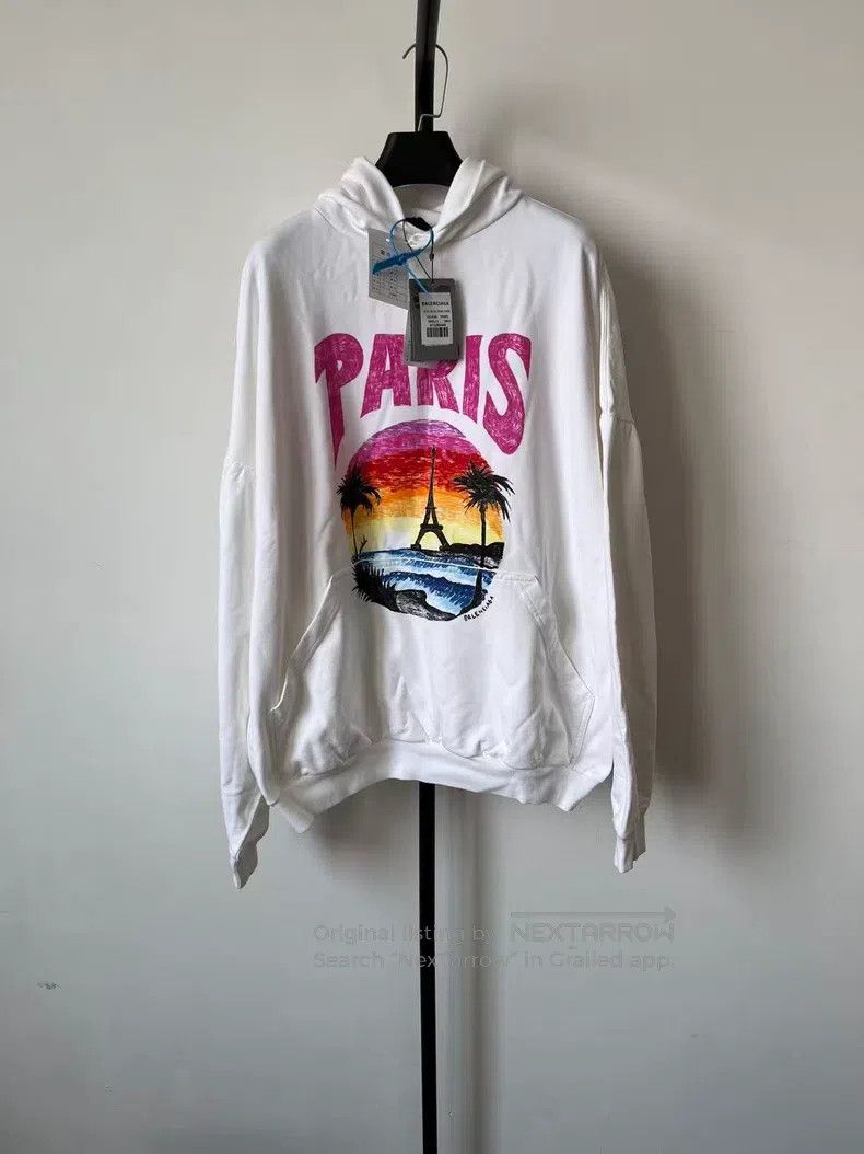 Balenciaga Balenciaga Loose Alphabet Print Hooded Long Sleeve Sweatsh Size M / US 6-8 / IT 42-44 - 1 Thumbnail