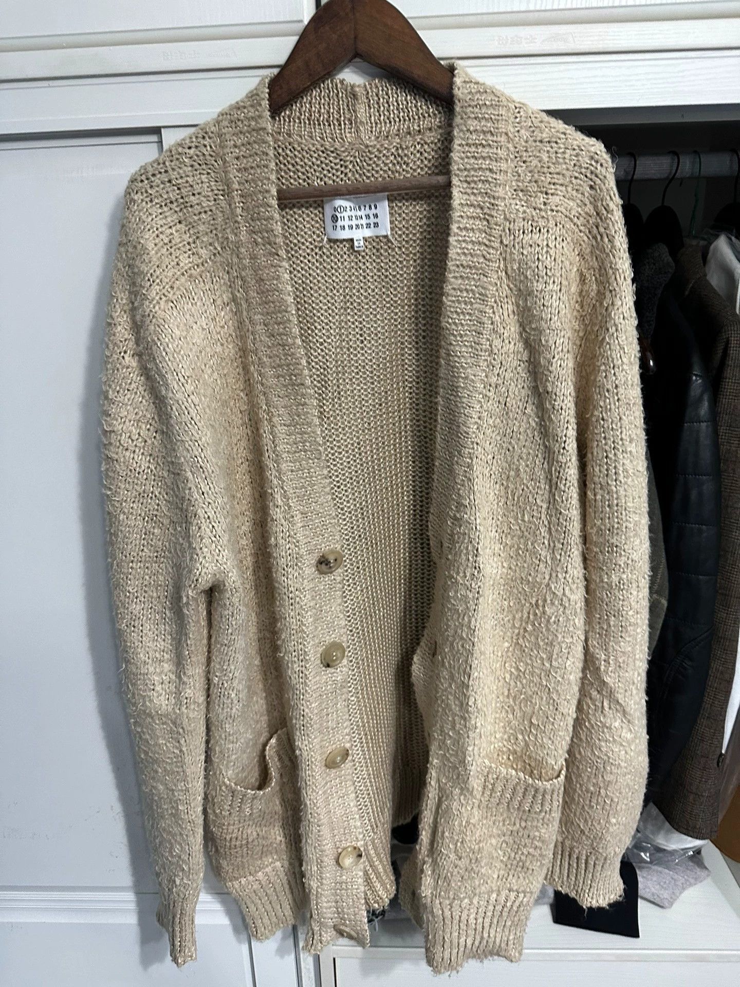 Maison Margiela Beige Open-Front Knit Cardigan XS Size US XS / EU 42 / 0 - 1 Thumbnail