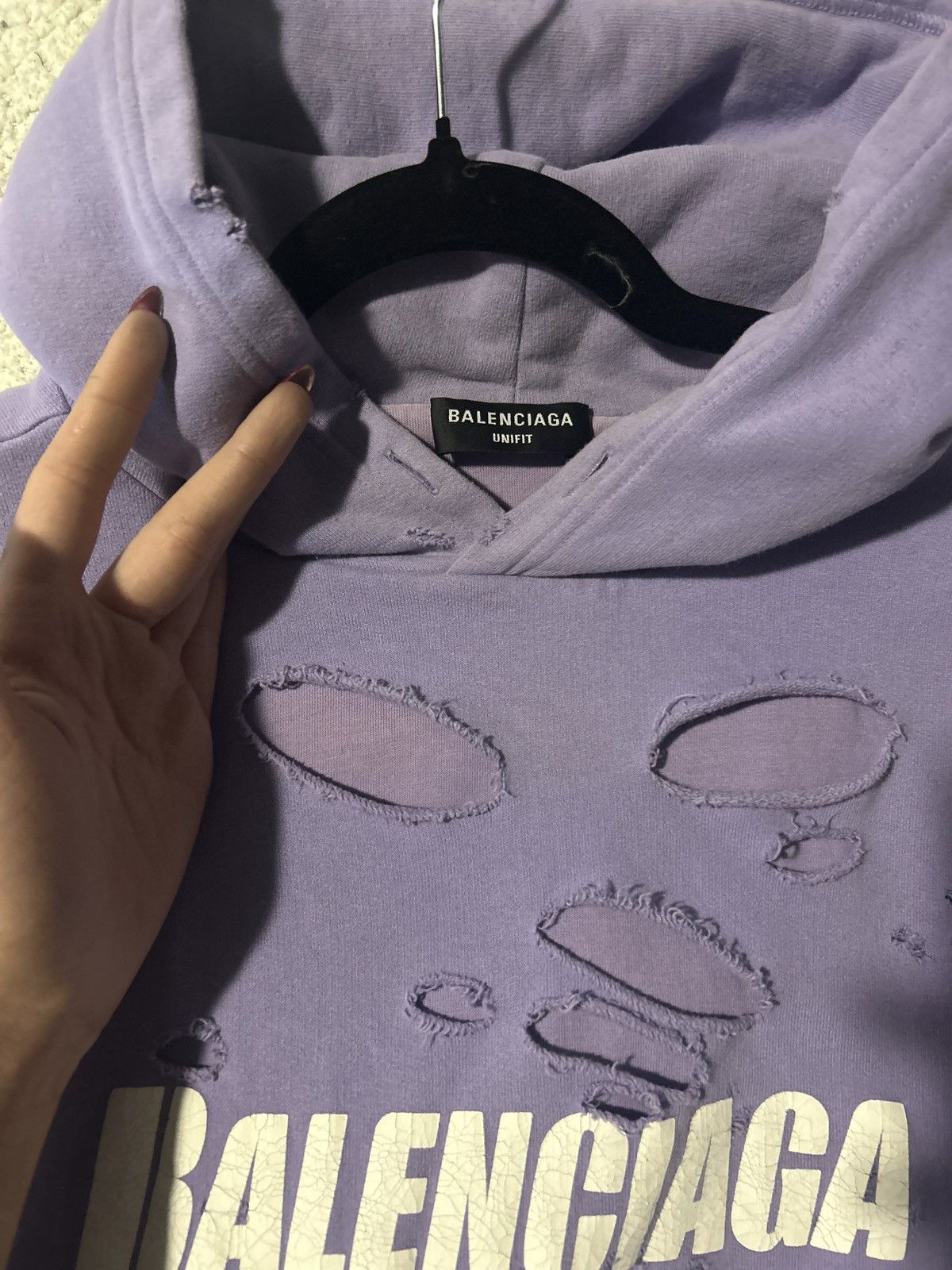 Balenciaga Balenciaga Destroyed Hoodie Size US S / EU 44-46 / 1 - 3 Thumbnail