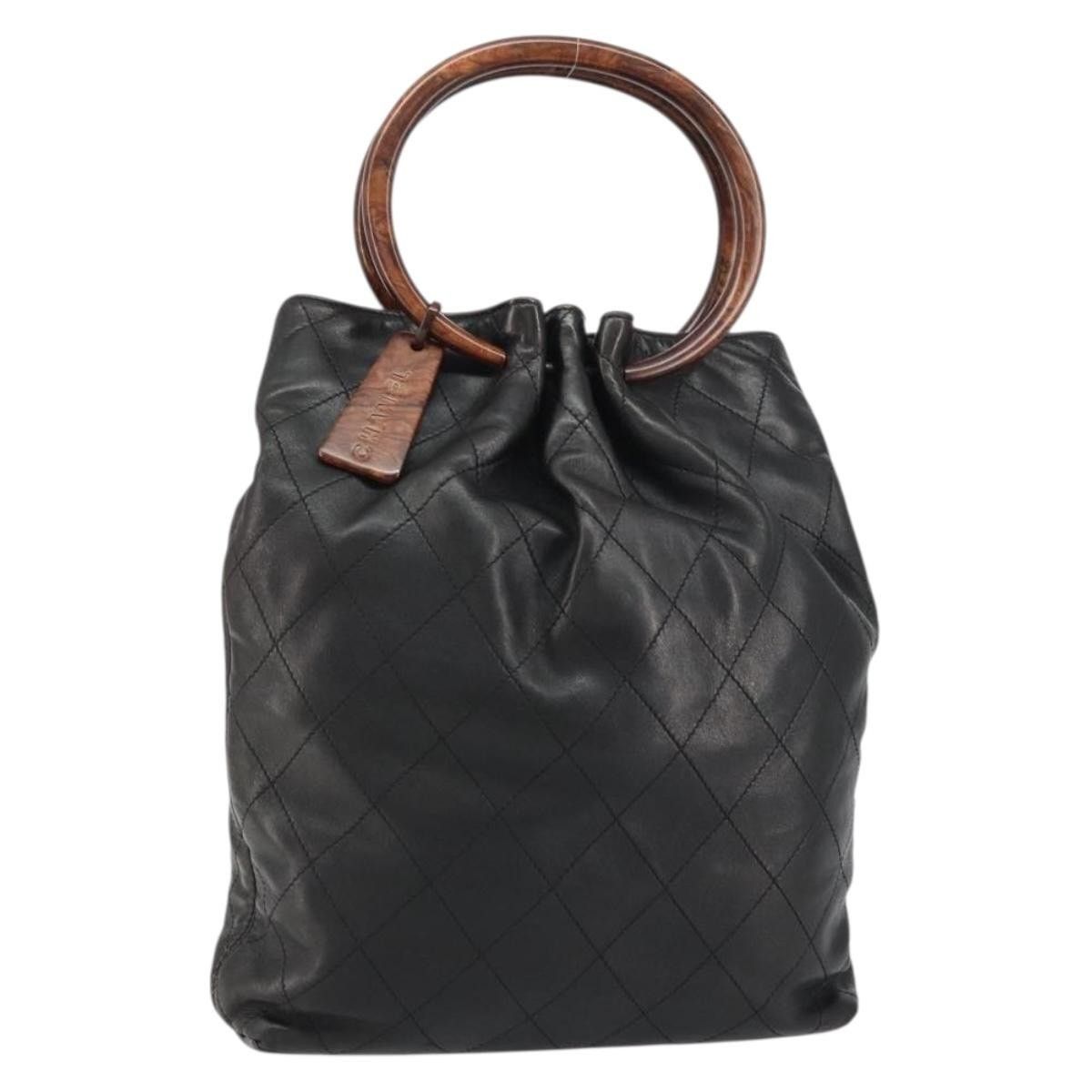 Chanel Chanel Matelasse Handbag Leather Black Gold CC Size ONE SIZE - 1 Thumbnail