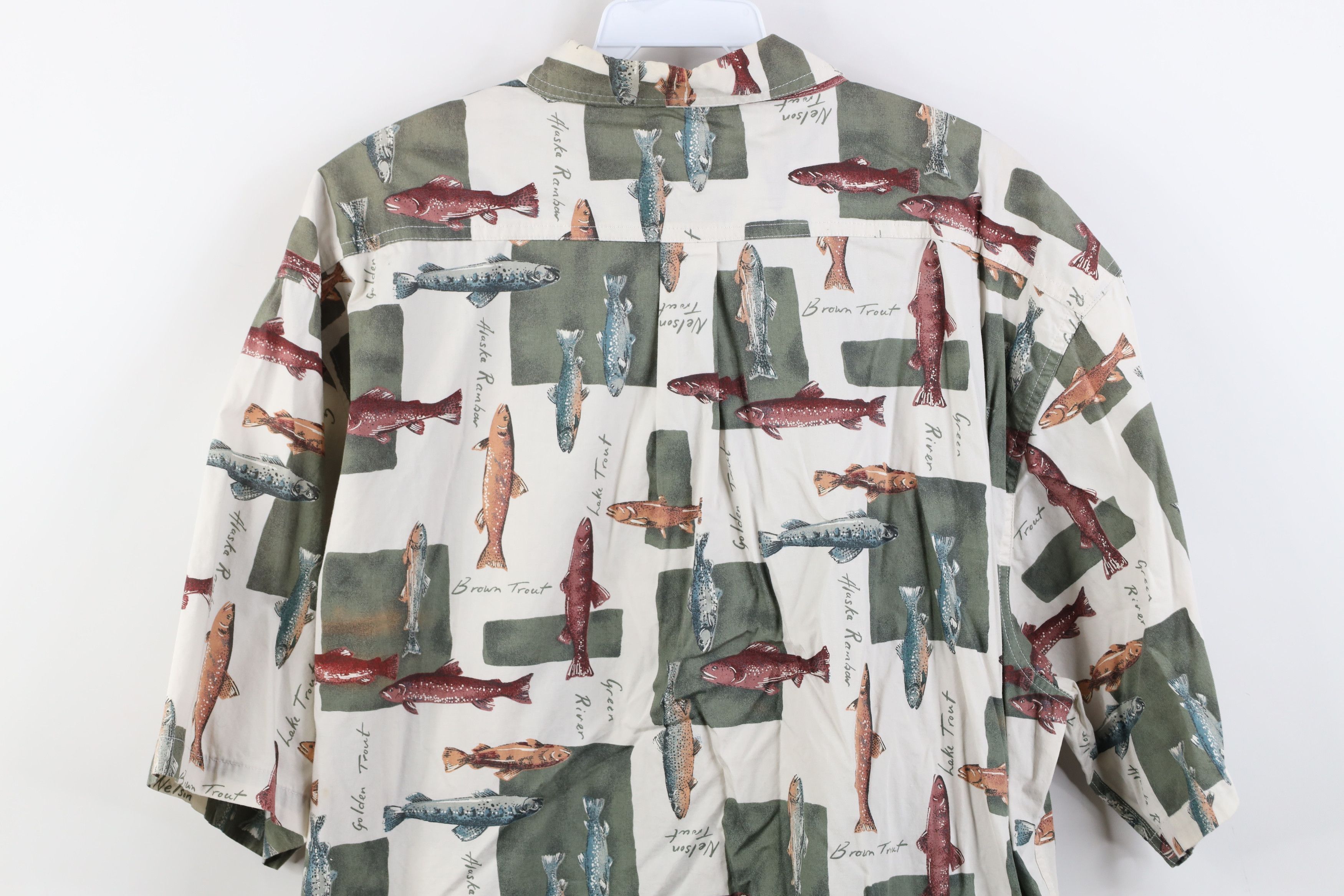 Vintage Vintage 90s Streetwear Over Print Short Sleeve Button Shirt Size US XL / EU 56 / 4 - 11 Thumbnail