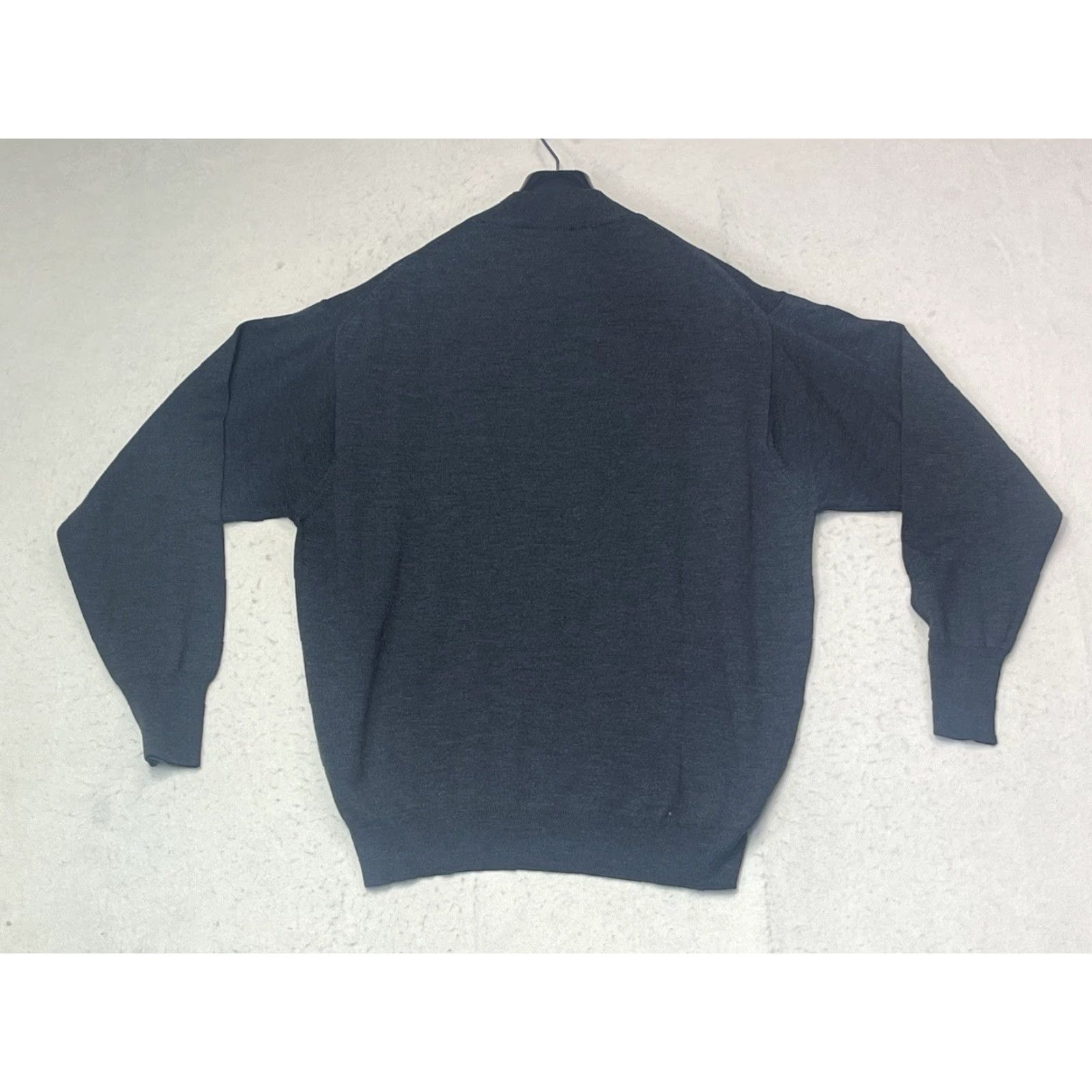 Evergreen VINTAGE e-LUXE Sweater Mens Size L Gray 100% Wool Mock Neck Pullover Dark Gray Classic Solid Stateful? Size US L / EU 52-54 / 3 - 2 Thumbnail