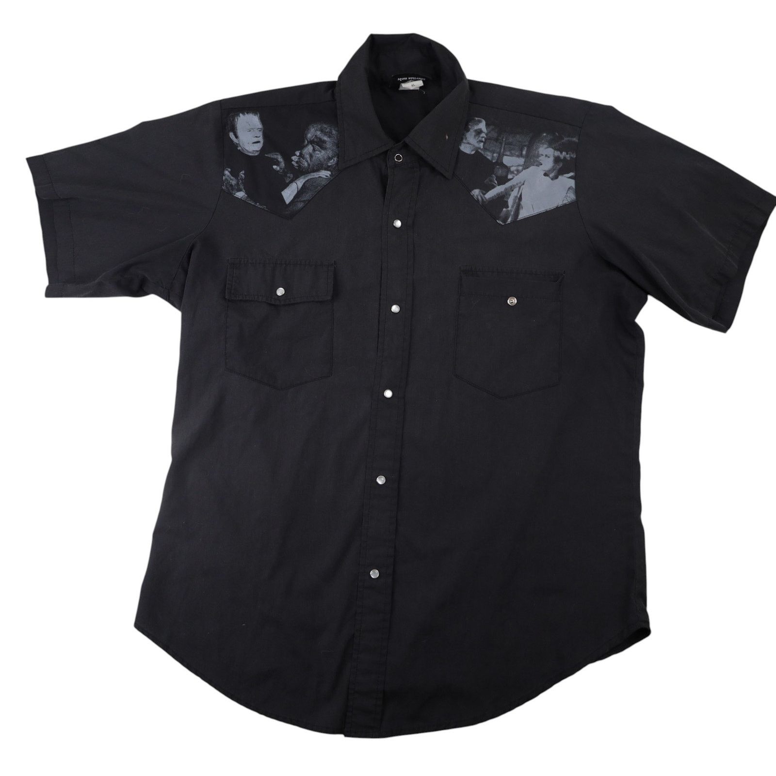 Vintage VTG Y2k Felon Pearl Snapdown Frankenstein Rockabilly Shirt Size US XL / EU 56 / 4 - 1 Thumbnail