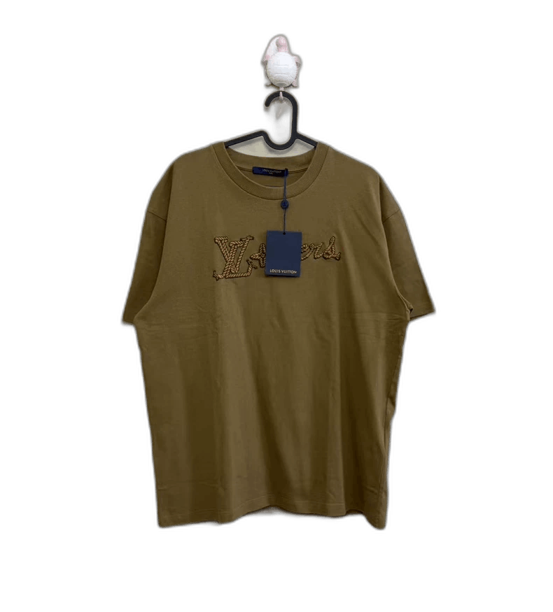 Louis Vuitton LV khaki embroidered logo short sleeve Size US L / EU 52-54 / 3 - 1 Thumbnail