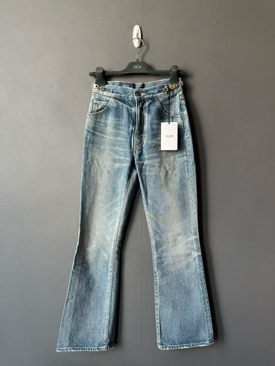 Celine Celine Dylan Triomphe Chain Jeans Size 25" / US 0 / IT 36 - 1 Thumbnail