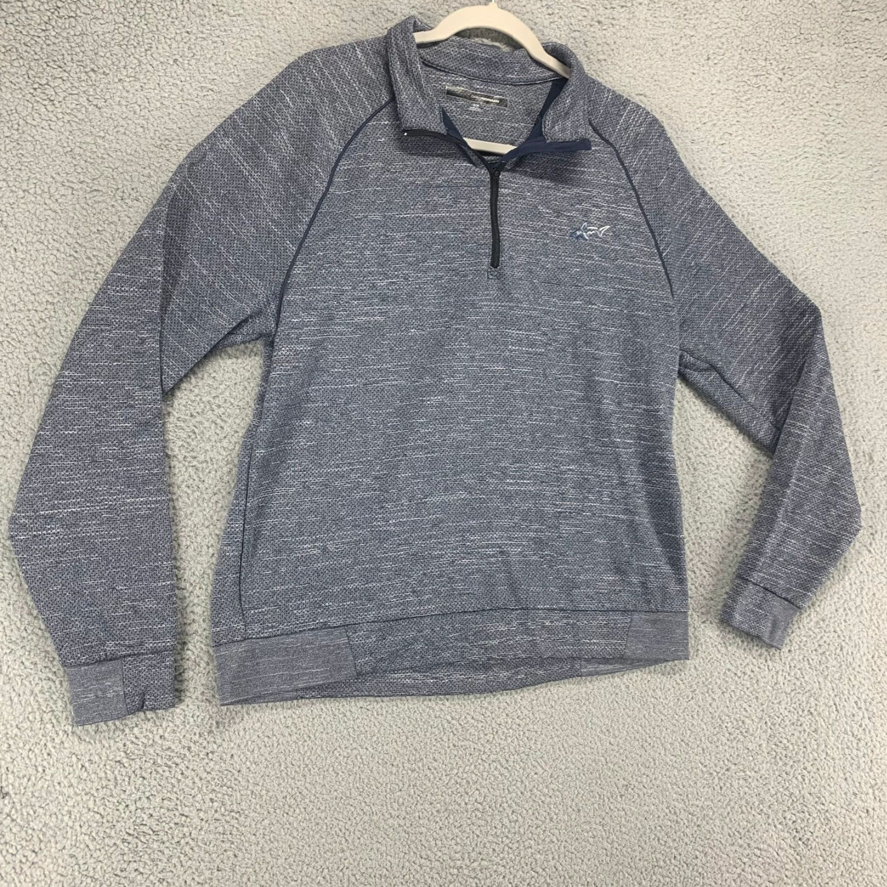 Vintage Greg Norman Mens Medium Gray Polyester Quarter Zip Pullover Sweater Size US M / EU 48-50 / 2 - 2 Thumbnail