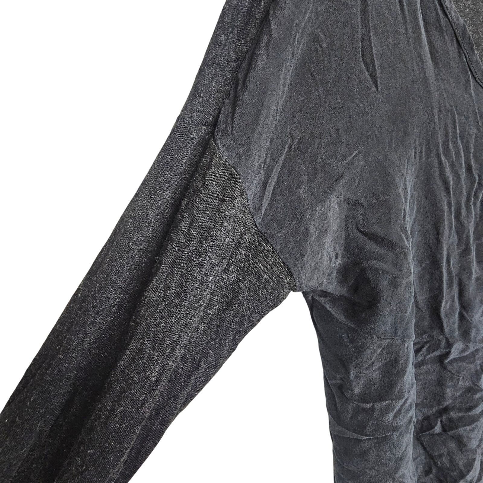 Wildfox Wilfred Womens Black Silk Blouse S Mixed Media Quiet Luxury Size S / US 4 / IT 40 - 5 Thumbnail