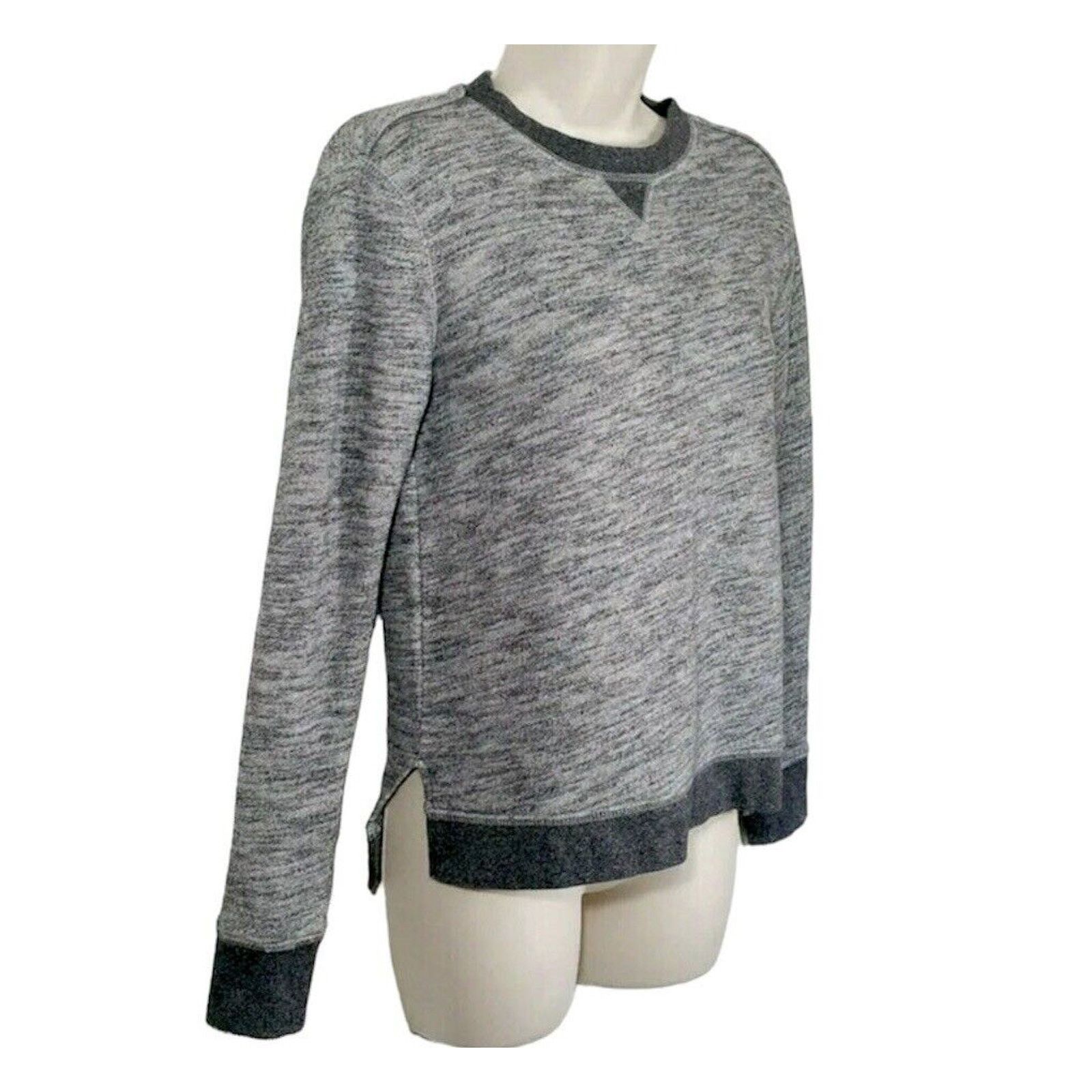 Rag & Bone Rag & Bone Gray Georgia Boxy Sweatshirt Dark Gray Trim S Size S / US 4 / IT 40 - 1 Thumbnail