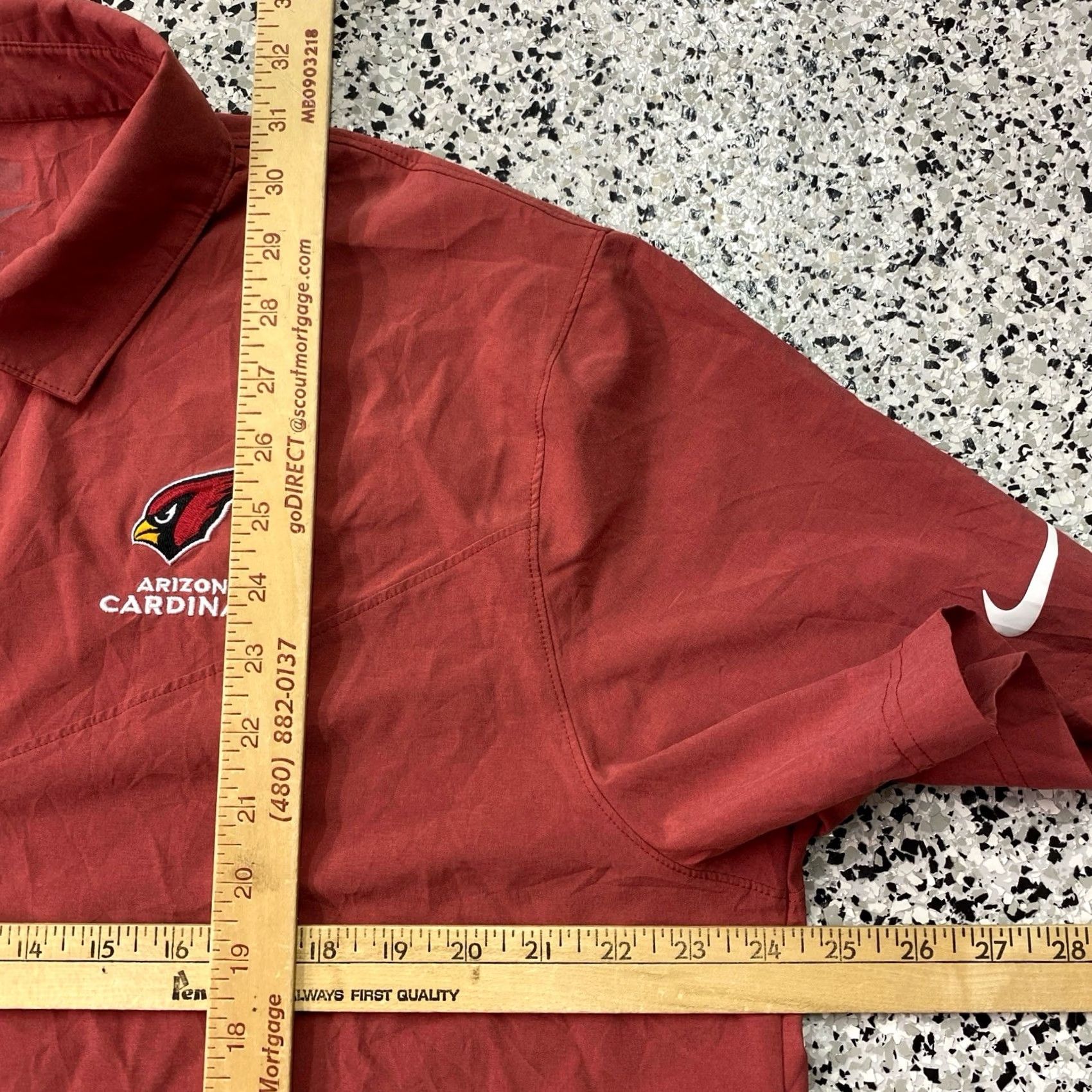 Nike Nike Arizona Cardinals Shirt Mens XL Red Dri-FIT Polo On Field NFL Football Size US XL / EU 56 / 4 - 4 Thumbnail