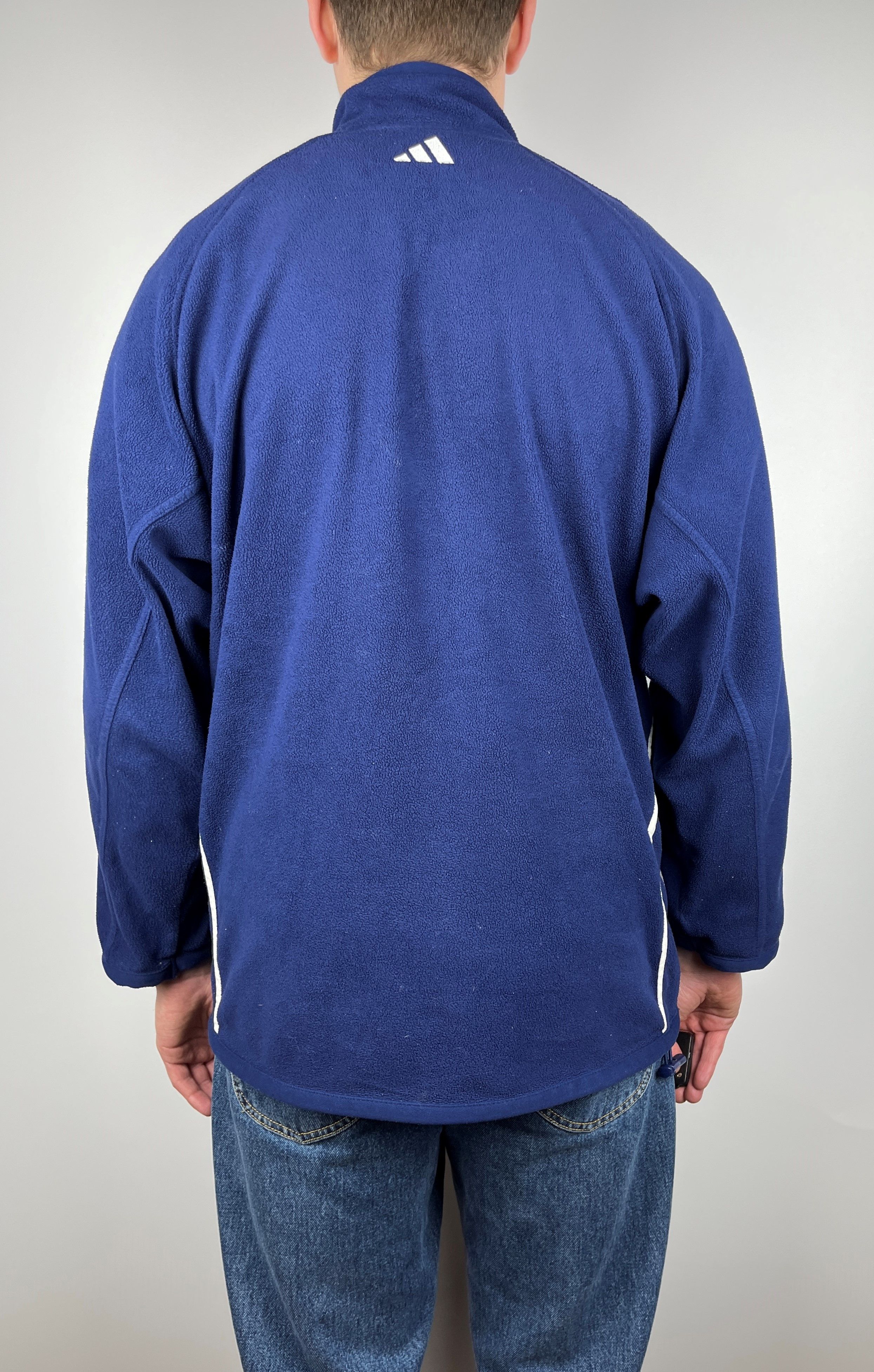 Adidas 00's Adidas Climacool Stripes Vintage Fleece Sweater Size US L / EU 52-54 / 3 - 19 Thumbnail