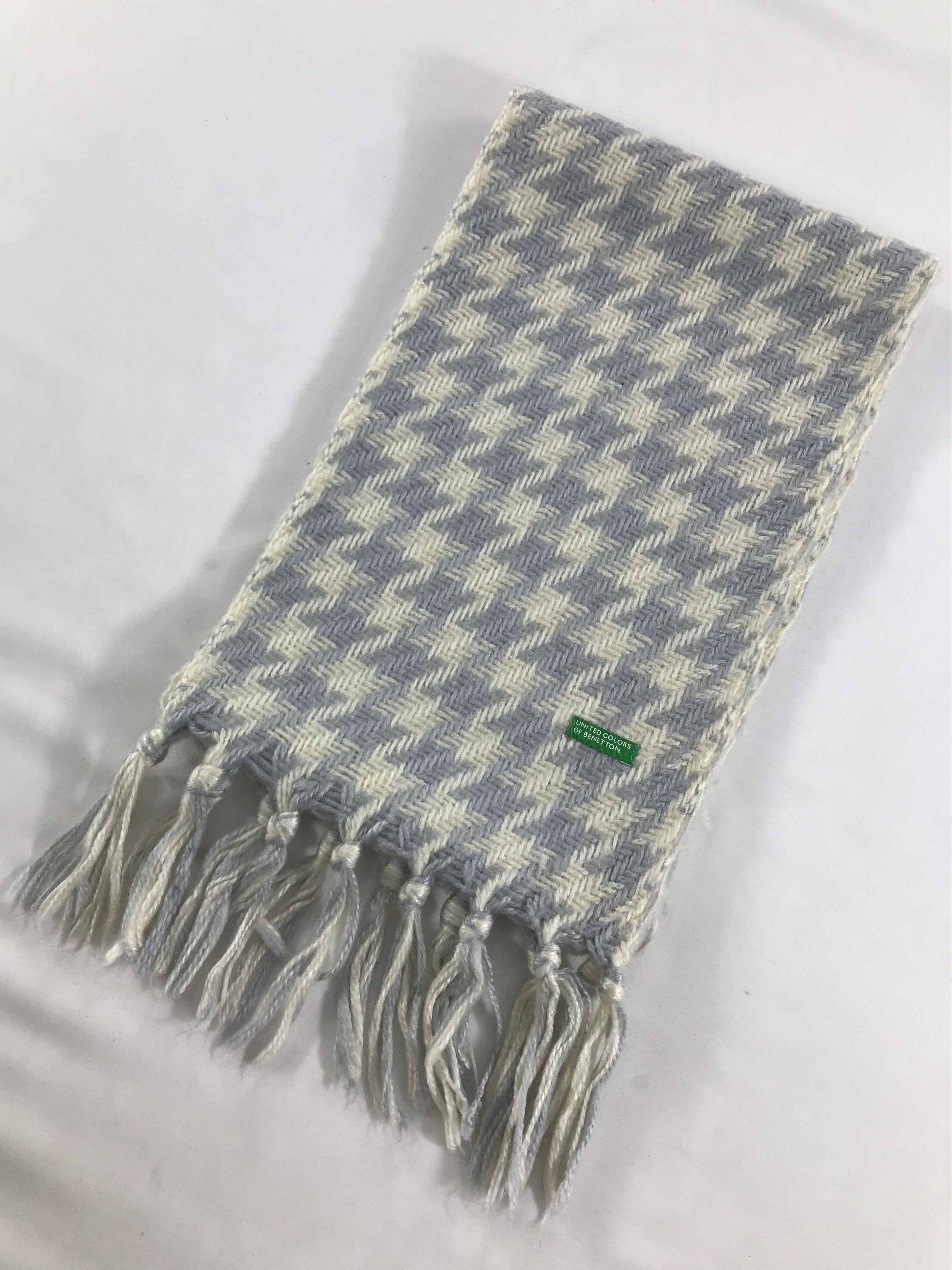 United Colors Of Benetton United Colors of Benetton Houndstooth Scarf Muffler V139 Size ONE SIZE - 3 Thumbnail