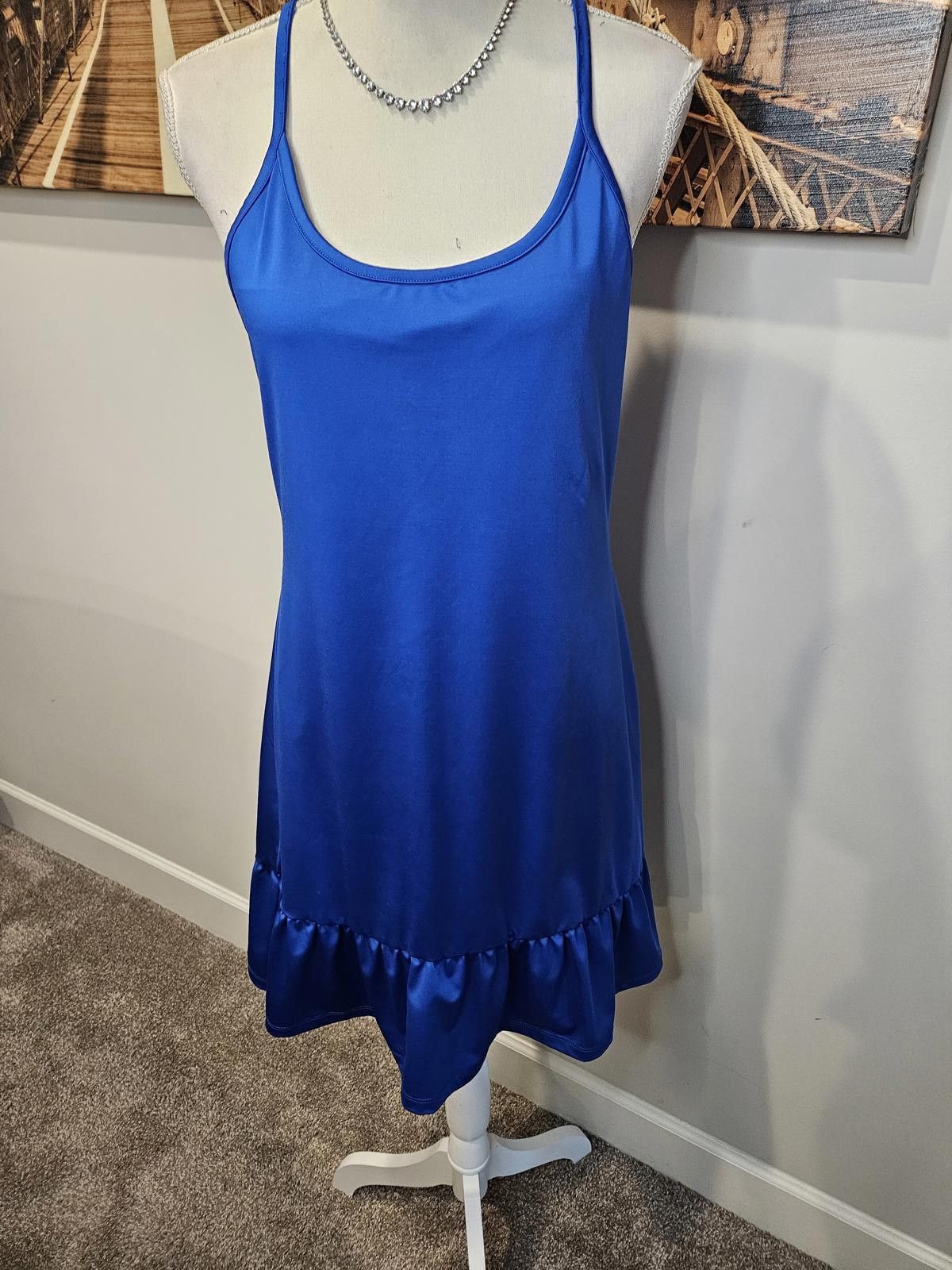 Designer Crown & Ivy Tank Running Skort Dress with Ruffled Hem Size ONE SIZE - 2 Thumbnail
