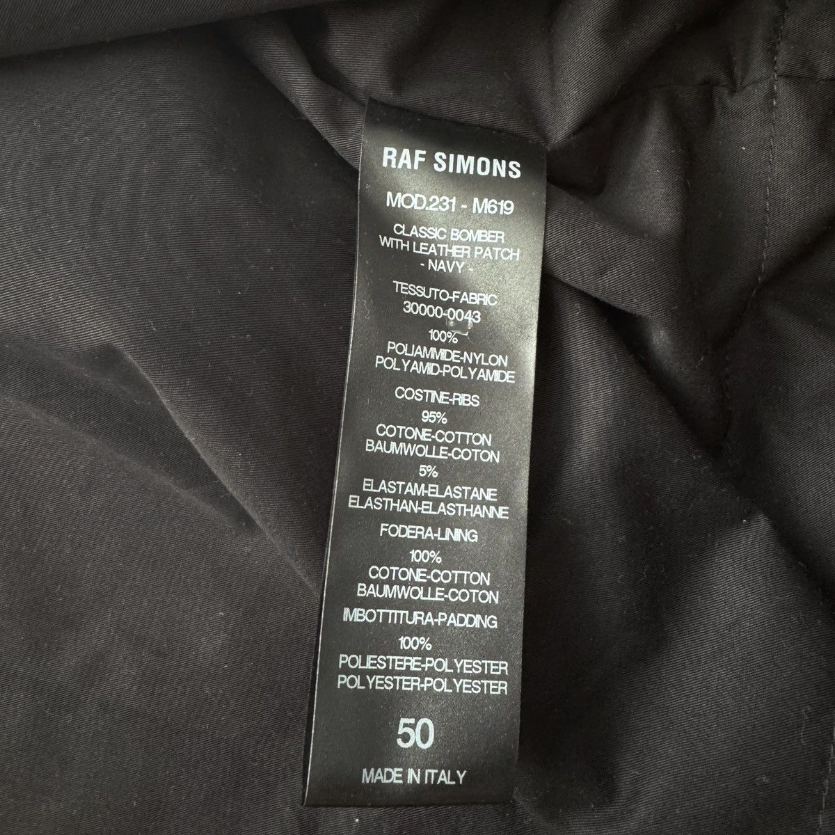 Raf Simons Raf Simons SS23 Leather Patch Logo Bomber Jacket Size US L / EU 52-54 / 3 - 9 Thumbnail
