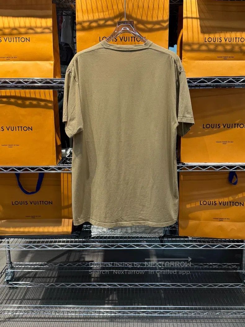 Balenciaga Balenciaga Khaki Short-Sleeve T-Shirt Size US M / EU 48-50 / 2 - 2 Thumbnail