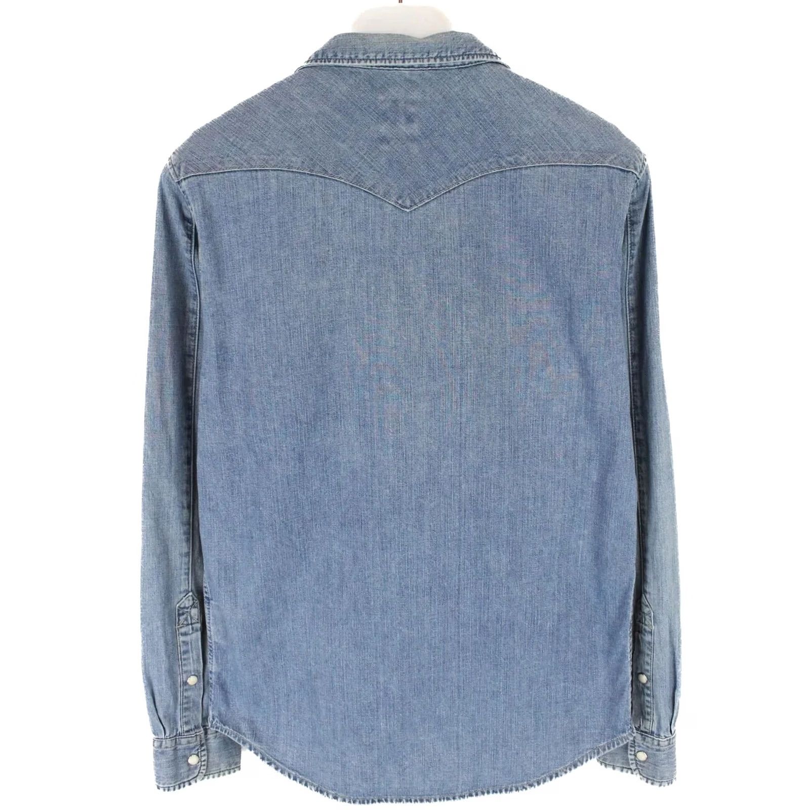 Lee Lee Western Shirt Men's MEDIUM Faded Blue Snap Buttons Shirt Size US M / EU 48-50 / 2 - 2 Thumbnail