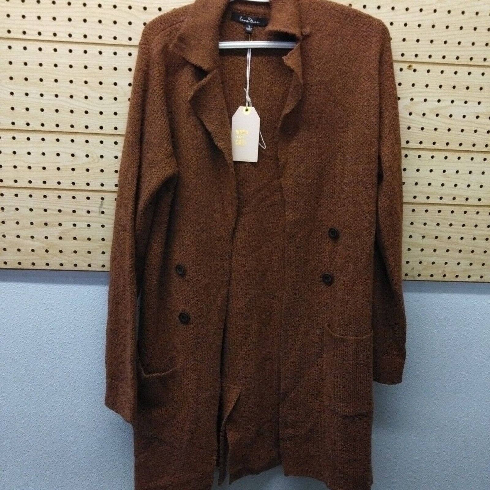 Other Love Tree Sweater Cardigan Terracotta Brown Open Small Size S / US 4 / IT 40 - 1 Thumbnail